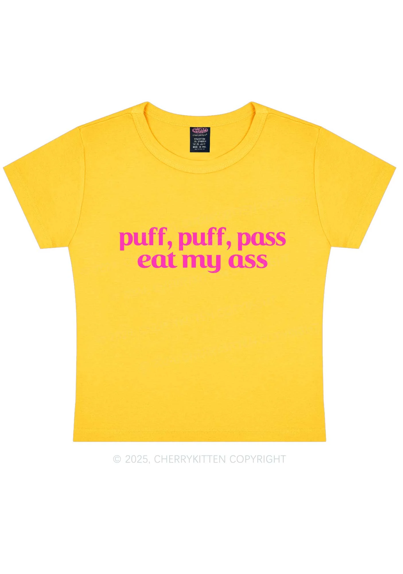 Puff Eat My Axx Y2K Baby Tee Cherrykitten - Image 4