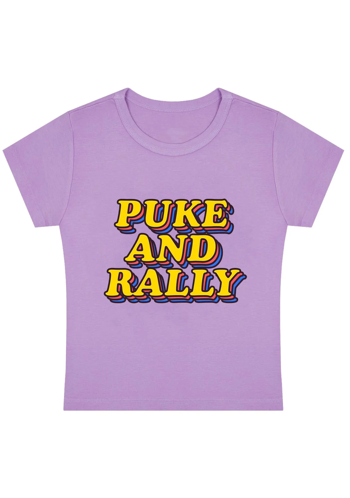 Puke And Rally Y2K Baby Tee - Image 4