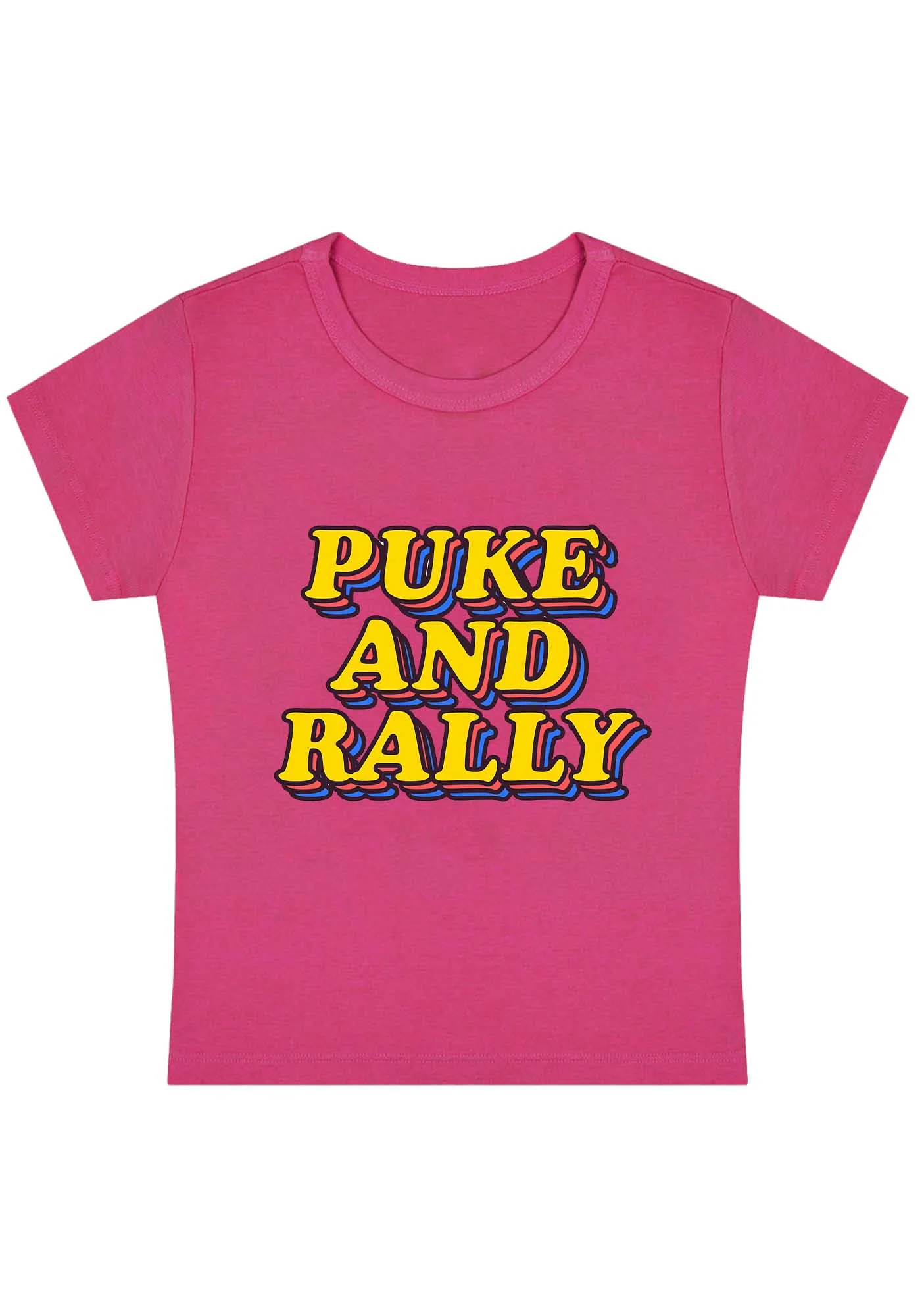 Puke And Rally Y2K Baby Tee - Image 5