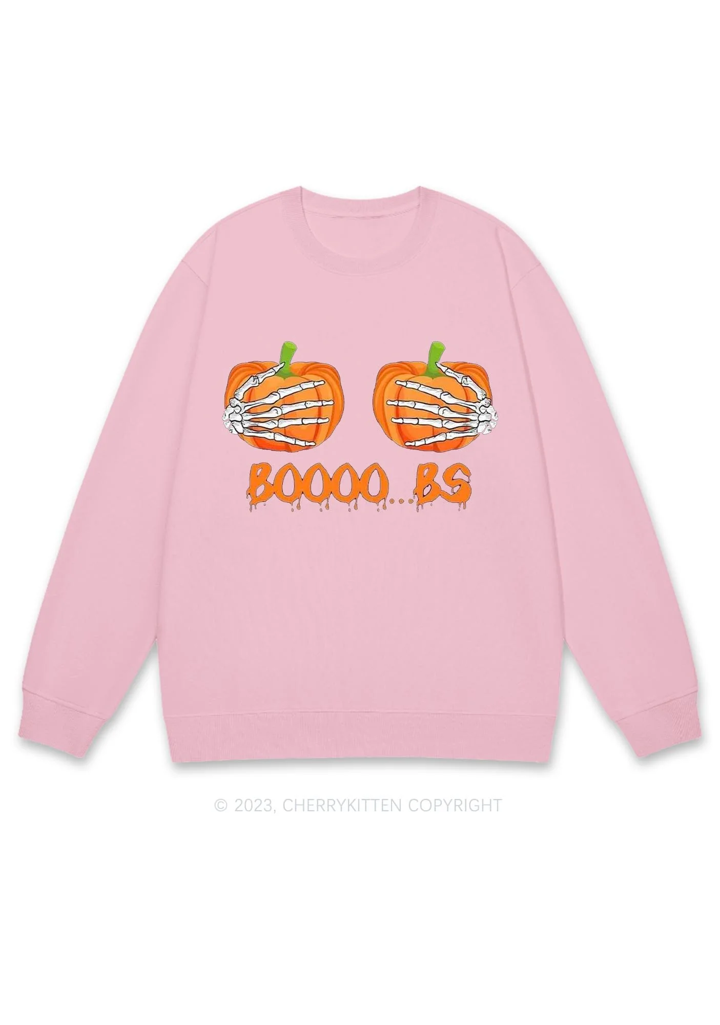Pumpkin Boooobs Halloween Y2K Sweatshirt Cherrykitten - Image 4