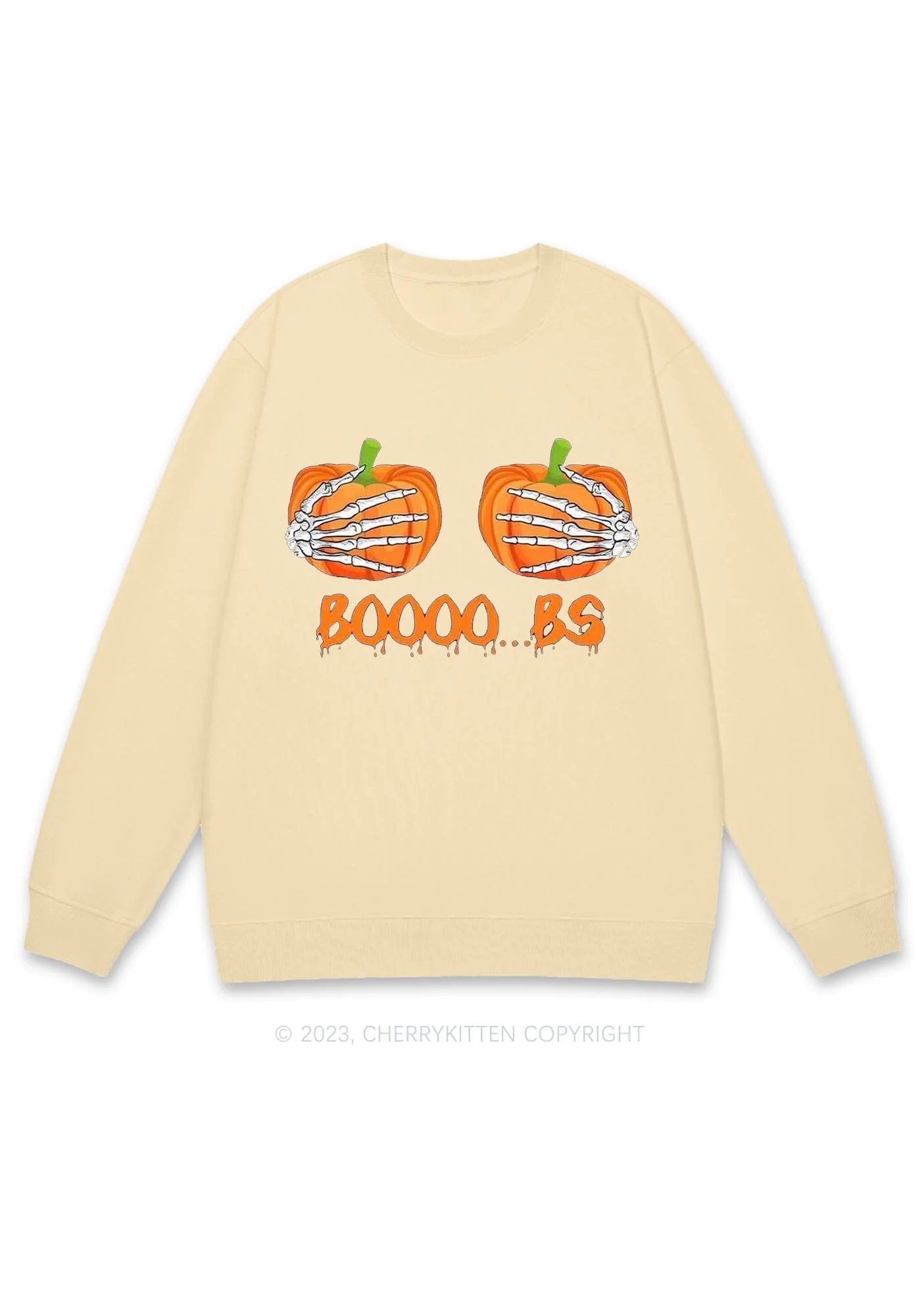 Pumpkin Boooobs Halloween Y2K Sweatshirt Cherrykitten - Image 5
