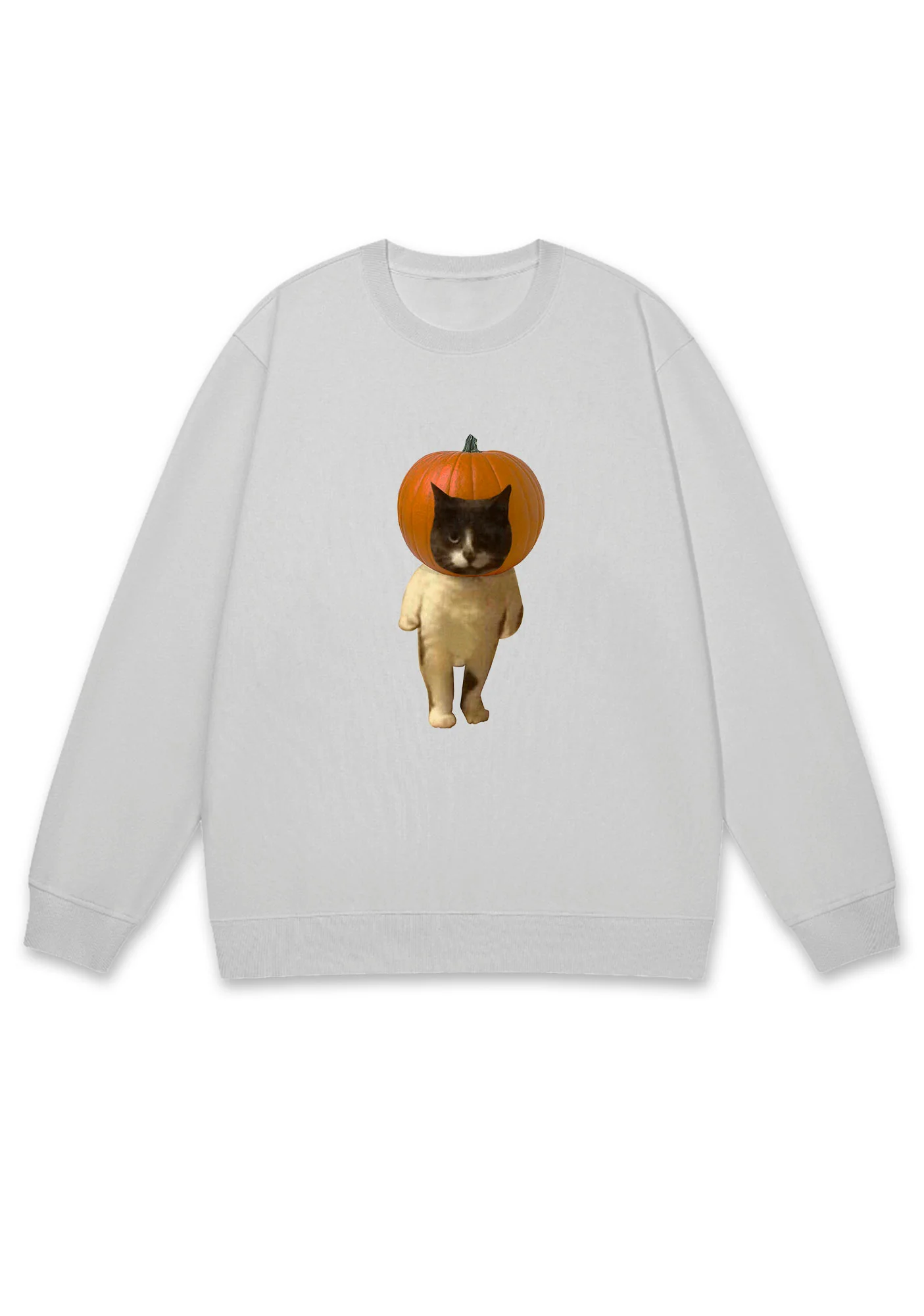 Pumpkin Head Cat Halloween Y2K Sweatshirt Cherrykitten - Image 4