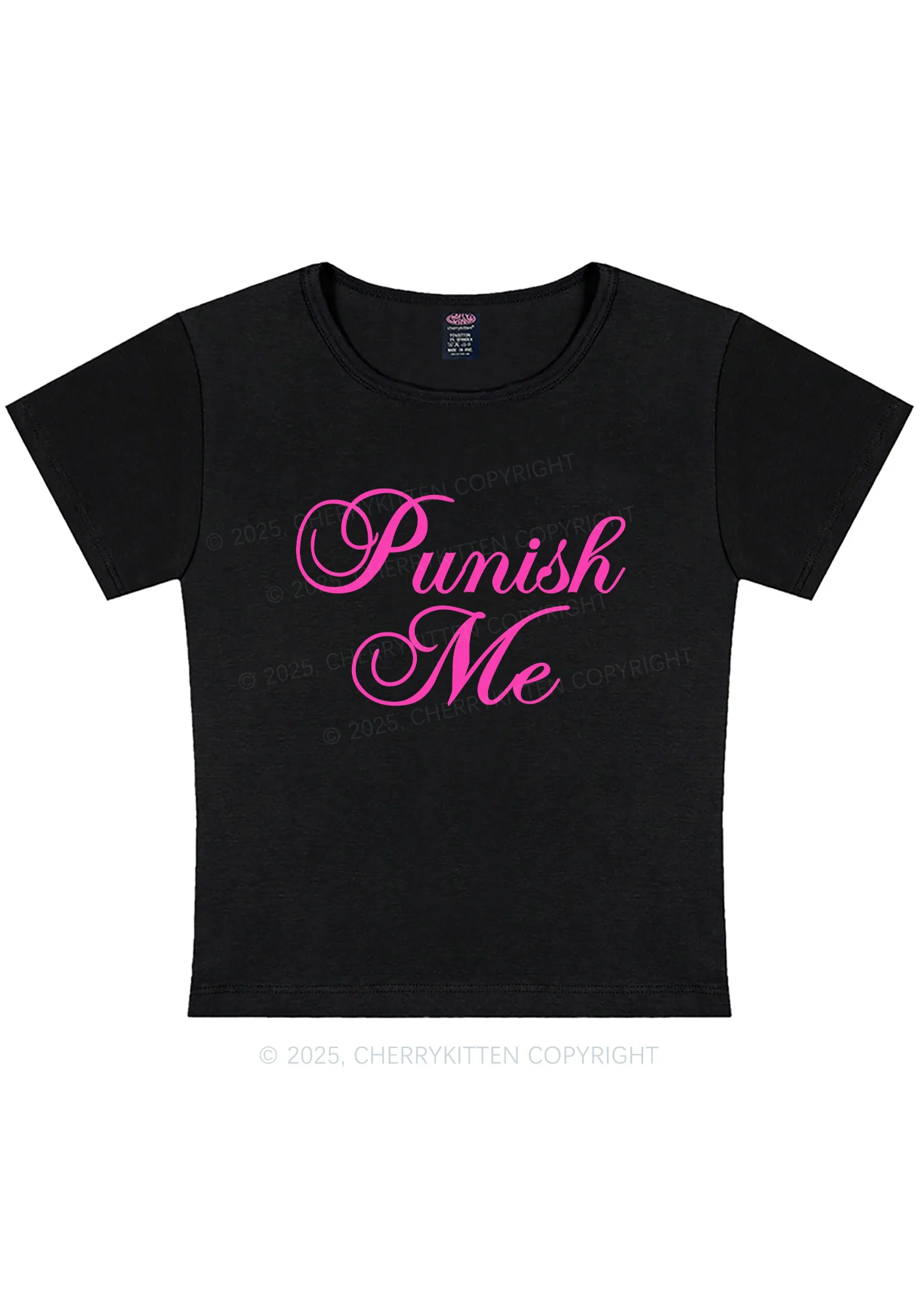 Punish Me Y2K Baby Tee Cherrykitten - Image 3