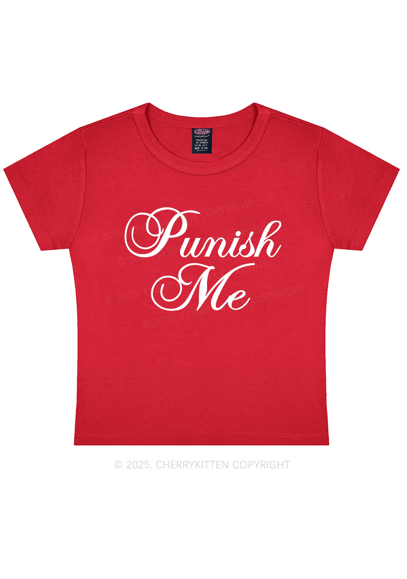 Punish Me Y2K Baby Tee Cherrykitten - Image 6