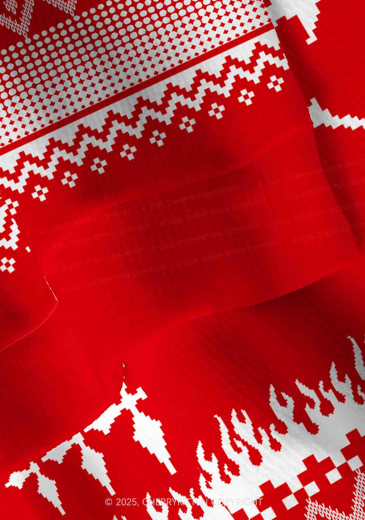 Punk Cxxt Y2K Christmas Cardigan Knit Sweatshirt Cherrykitten - Image 4