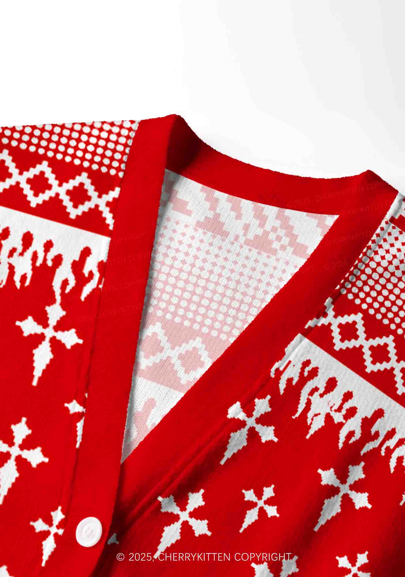 Punk Cxxt Y2K Christmas Cardigan Knit Sweatshirt Cherrykitten - Image 5
