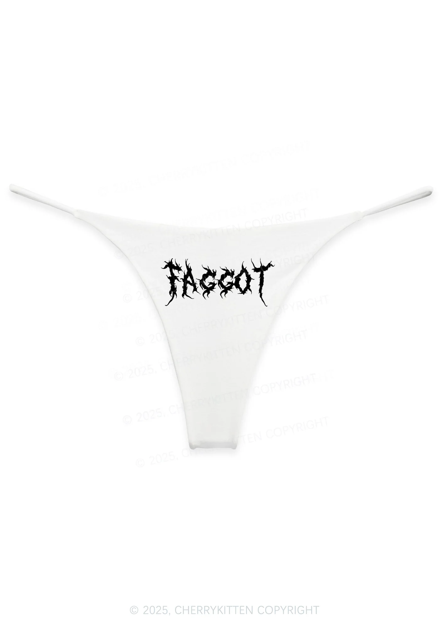 Punk Faggot Pride Y2K Bikini String Thong Cherrykitten - Image 3