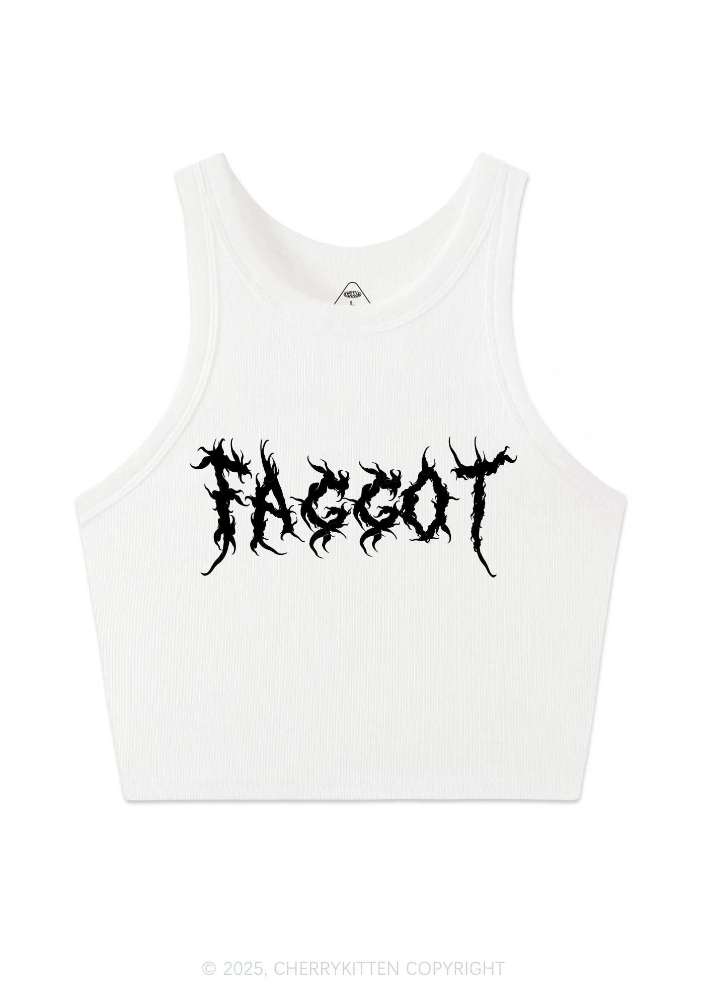 Punk Faggot Pride Y2K Crop Tank Top Cherrykitten - Image 3