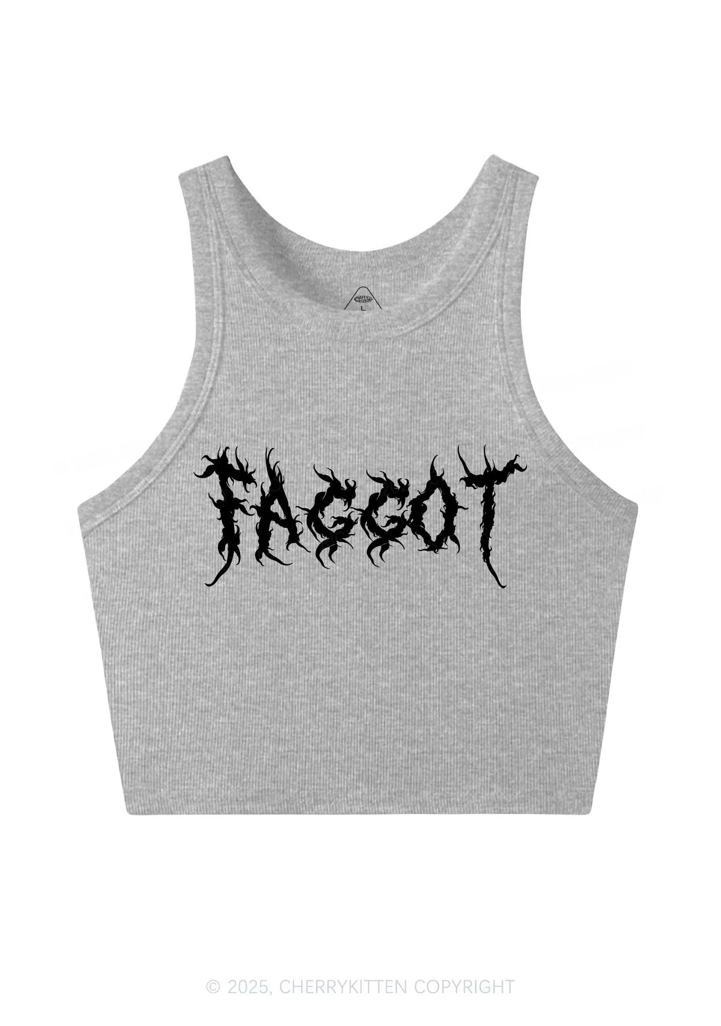 Punk Faggot Pride Y2K Crop Tank Top Cherrykitten - Image 5