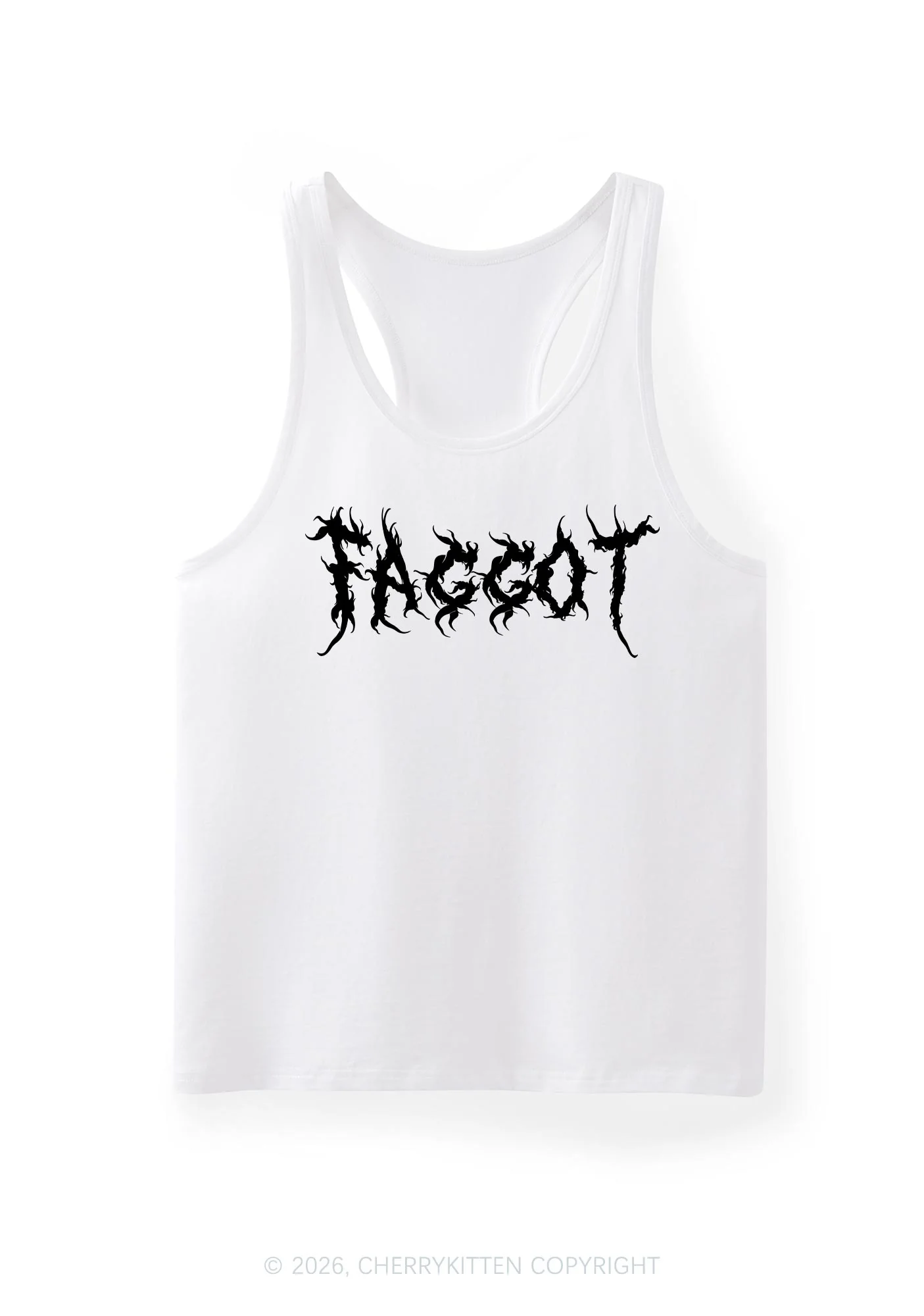 Punk Faggot Pride Y2K Men Racerback Tank Top Cherrykitten - Image 5