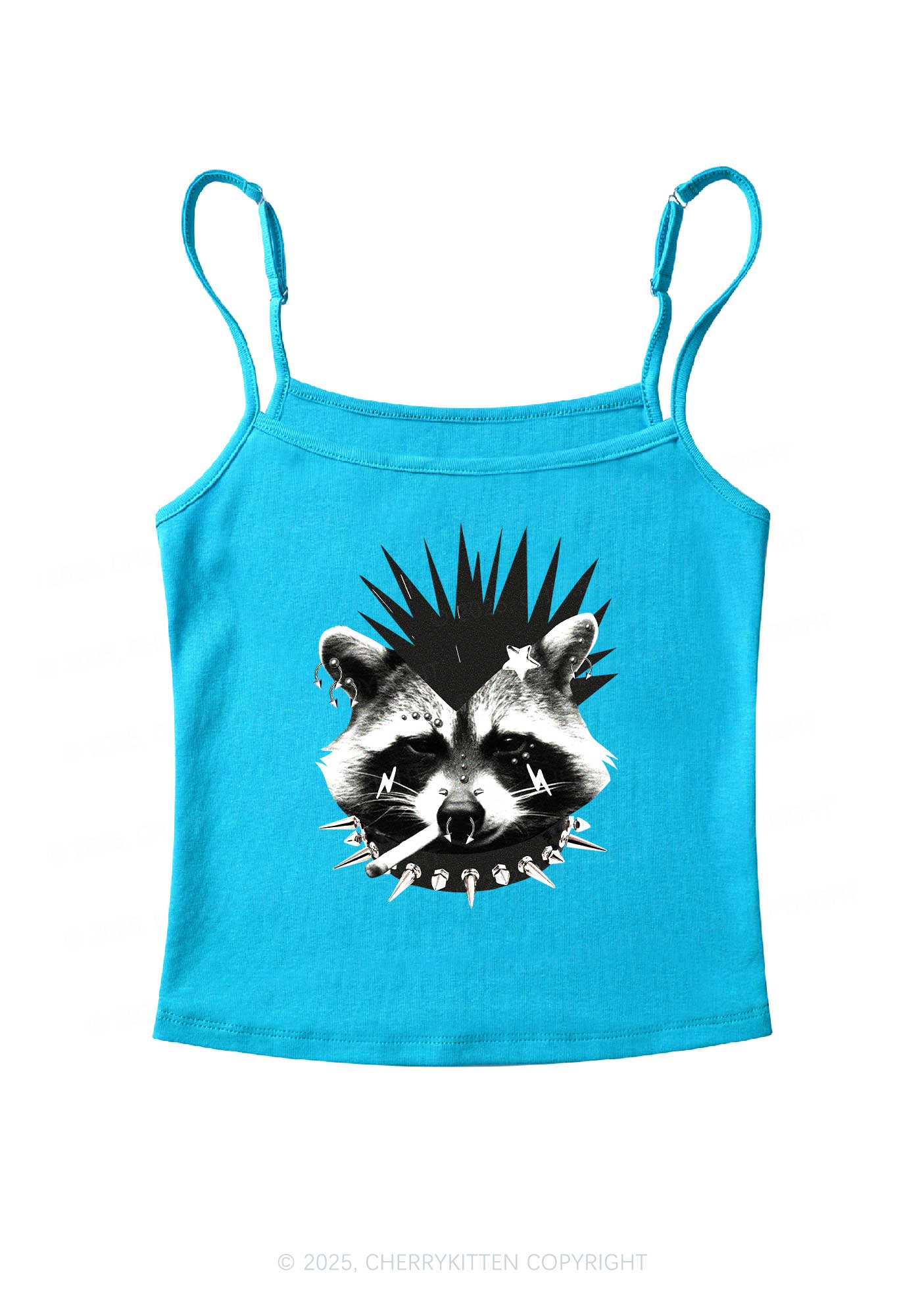 Punk Raccoon Y2K Spaghetti Strap Cami Cherrykitten - Image 6