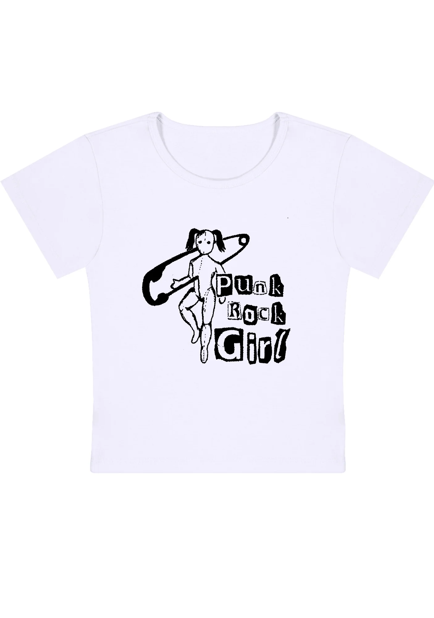 Punk Rock Girl Y2K Baby Tee - Image 3