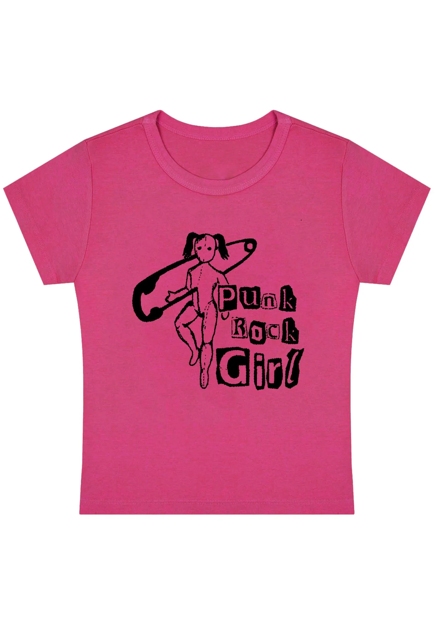 Punk Rock Girl Y2K Baby Tee - Image 5