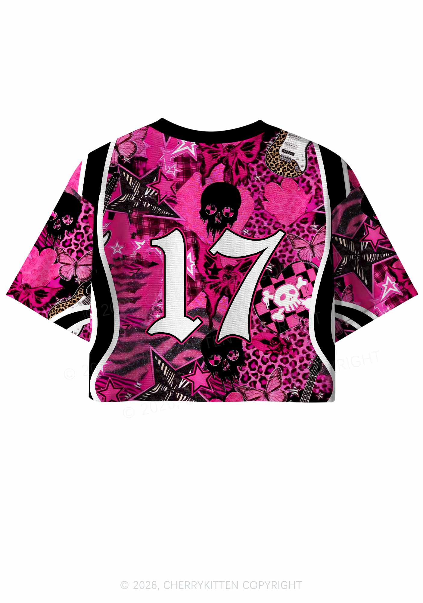 Punk Rock Princess Y2K Crop Sport Jersey Shirts Cherrykitten - Image 3