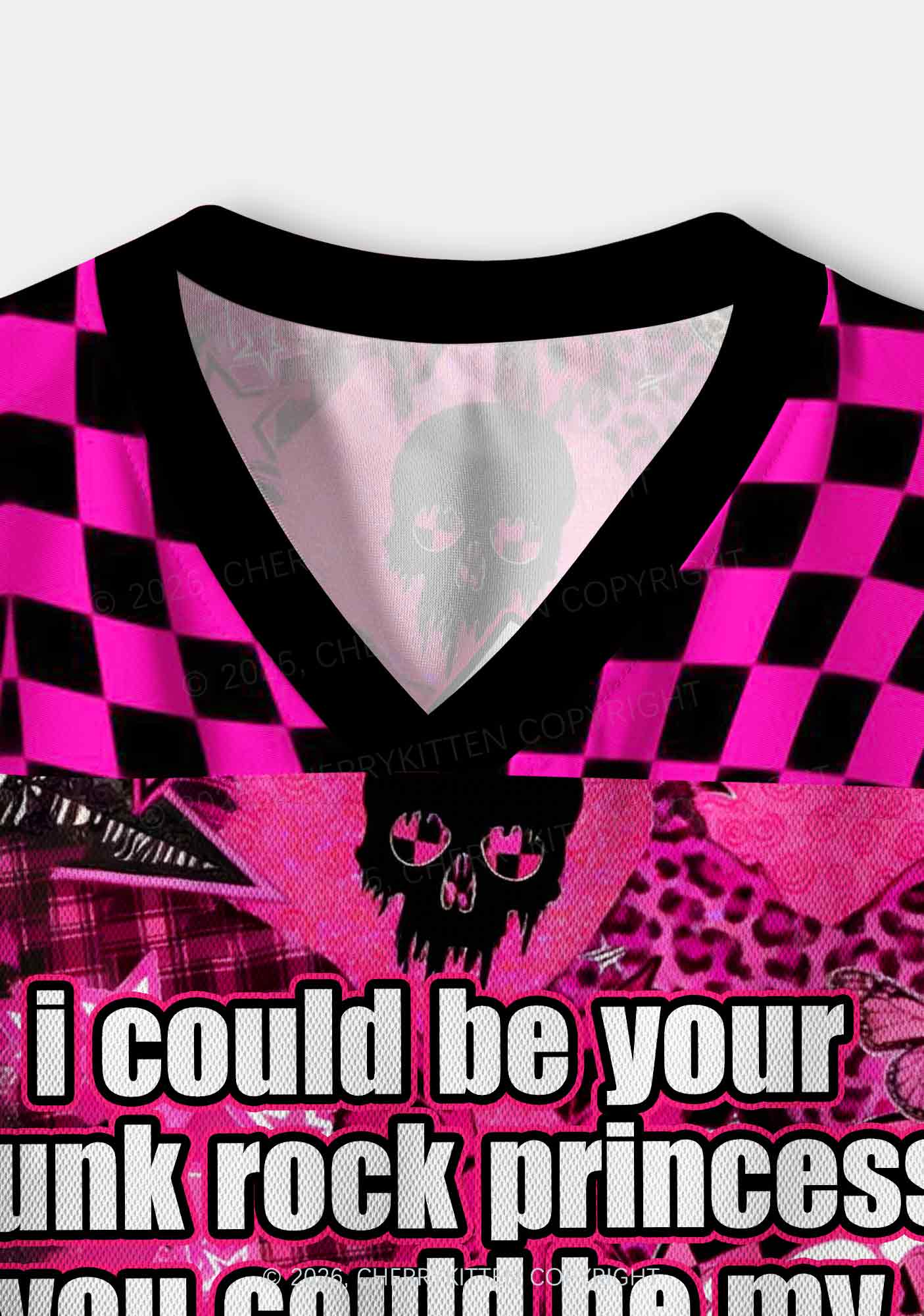Punk Rock Princess Y2K Crop Sport Jersey Shirts Cherrykitten - Image 5