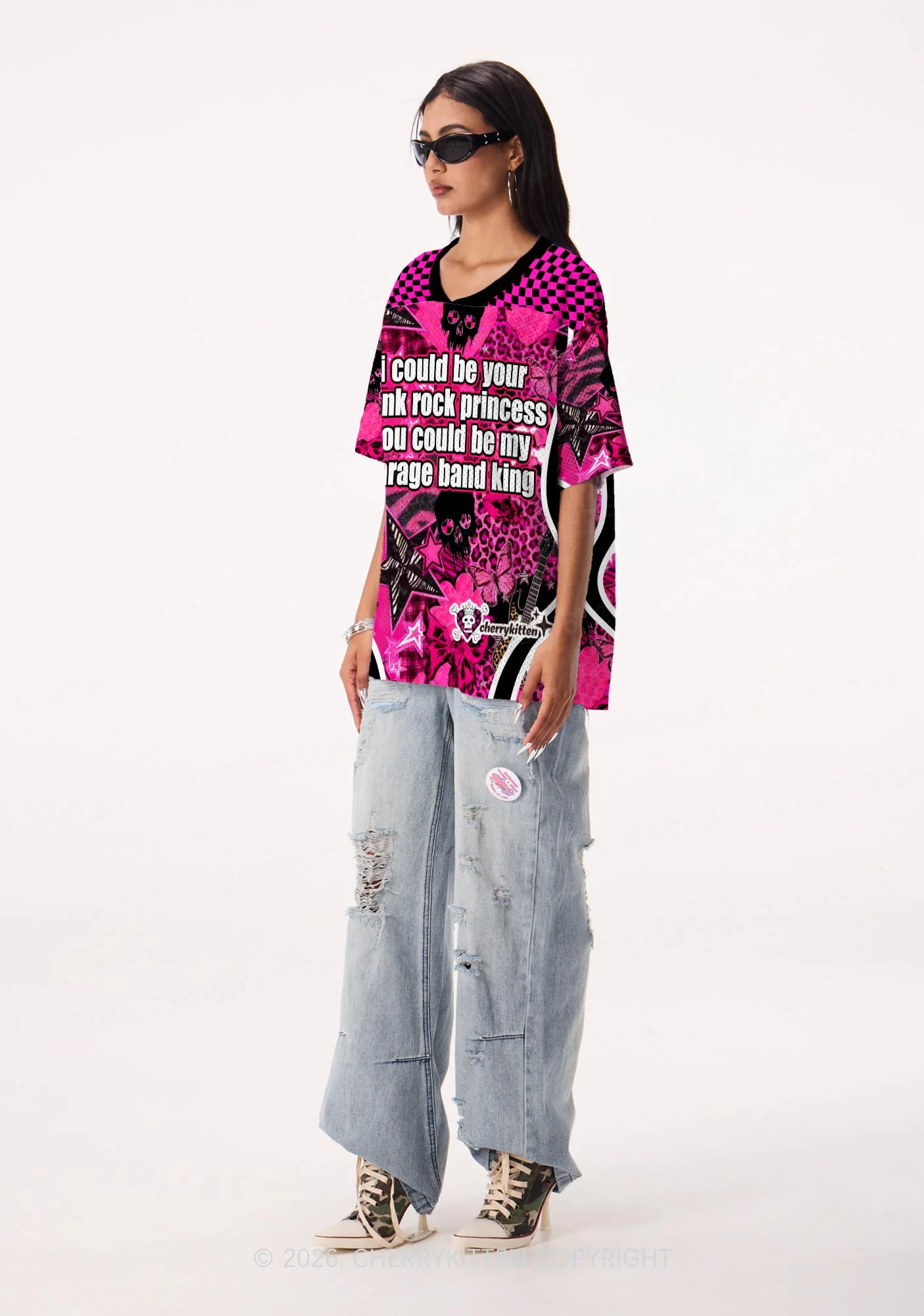 Punk Rock Princess Y2K Sport Jersey Shirts Cherrykitten - Image 2