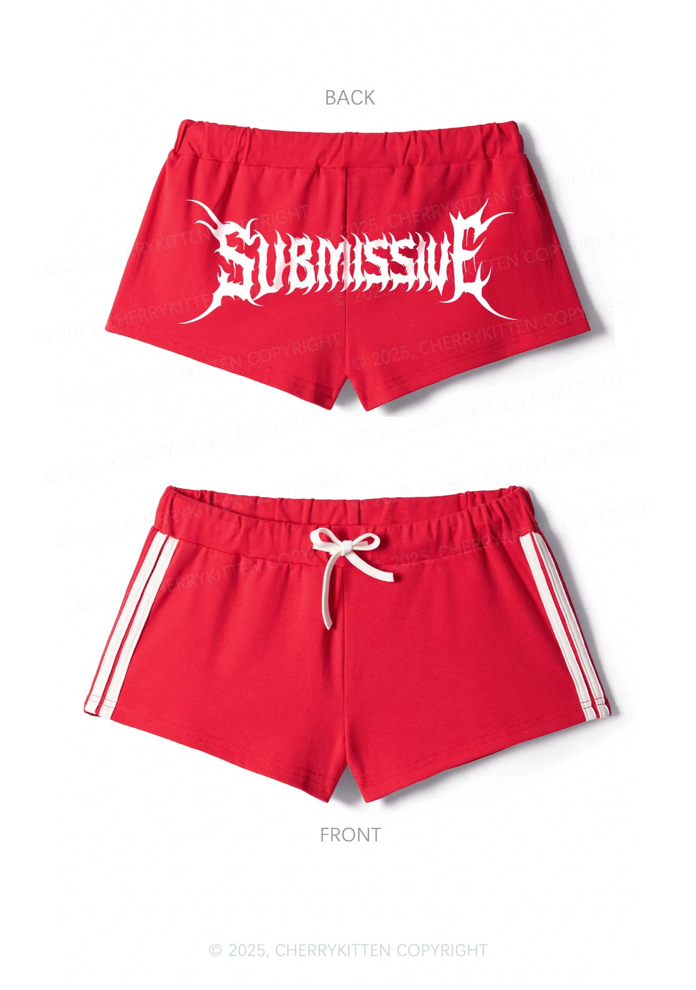 Punk Submissive Y2K Drawstring Mini Shorts Cherrykitten - Image 4
