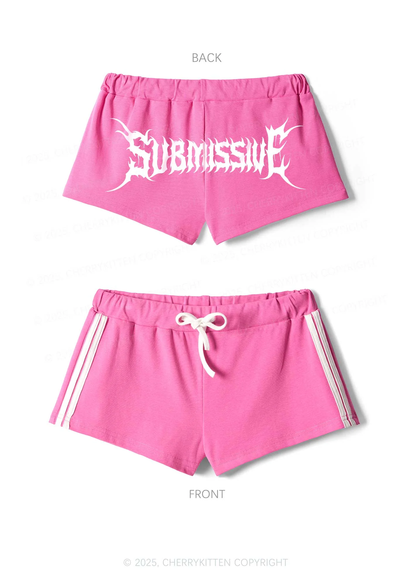 Punk Submissive Y2K Drawstring Mini Shorts Cherrykitten - Image 5