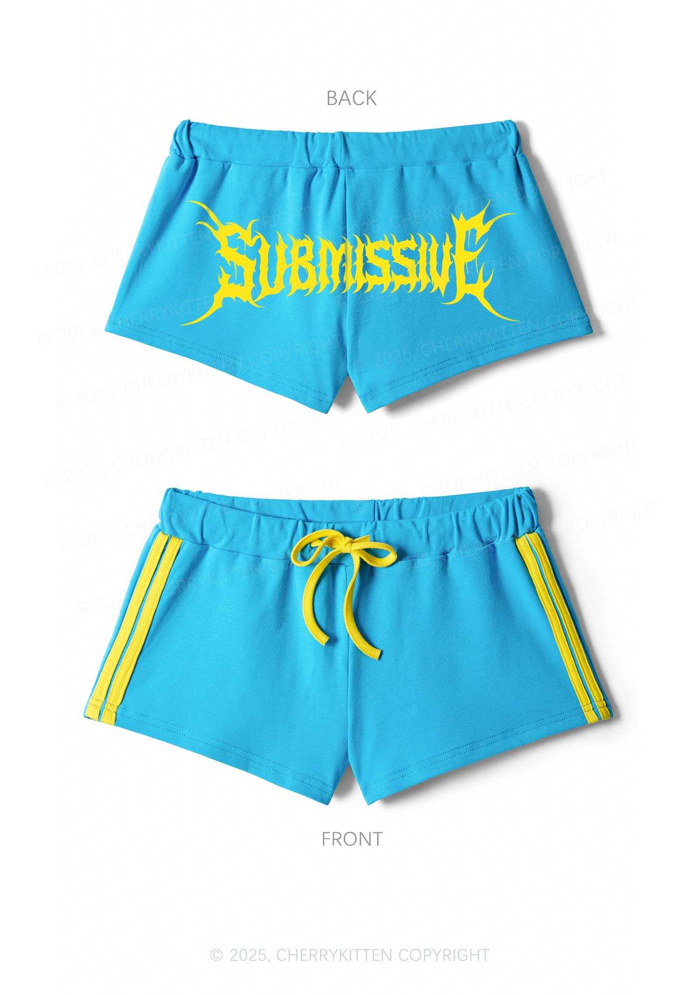 Punk Submissive Y2K Drawstring Mini Shorts Cherrykitten - Image 6