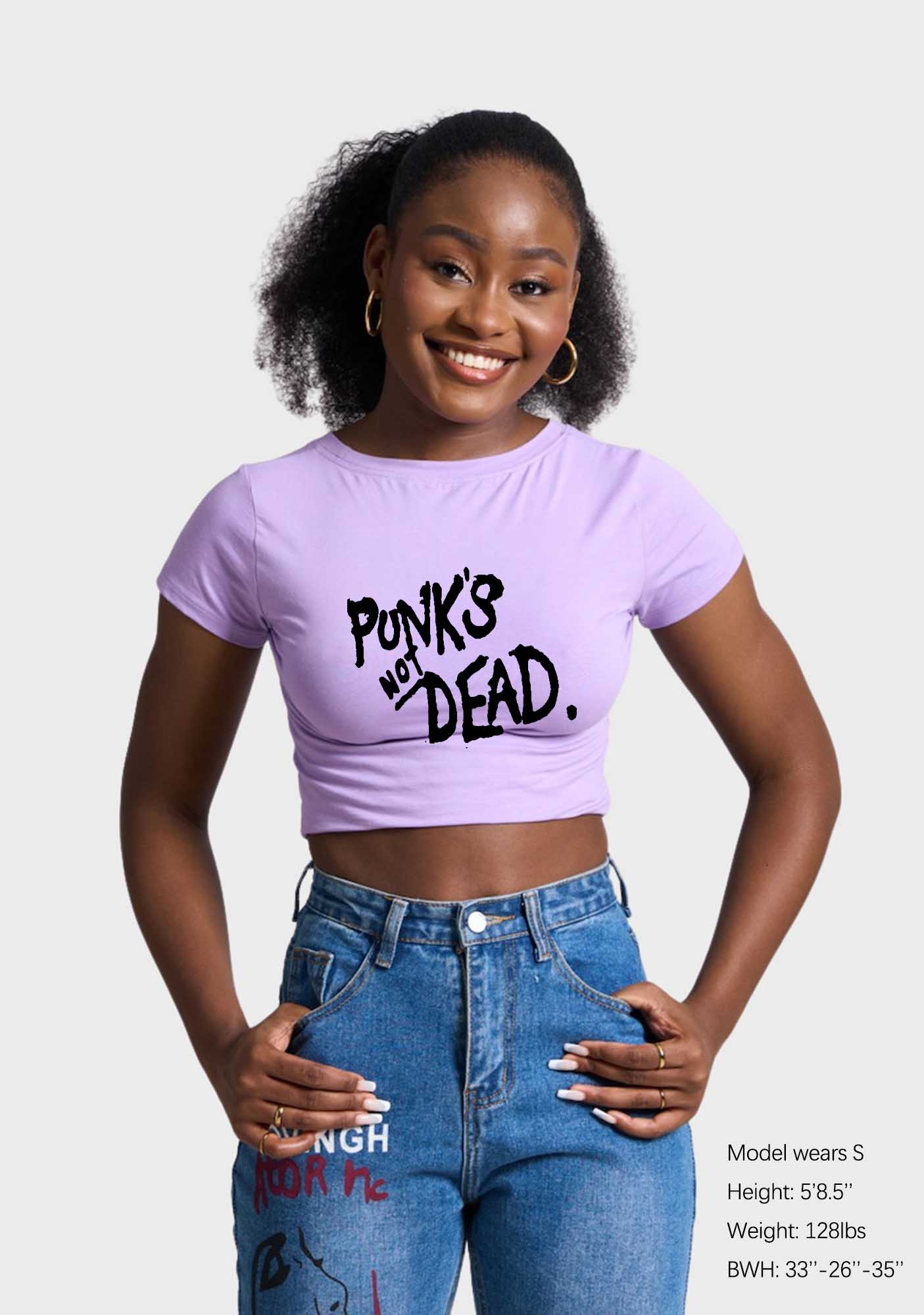Punk's Not Dead Y2K Baby Tee - Image 2
