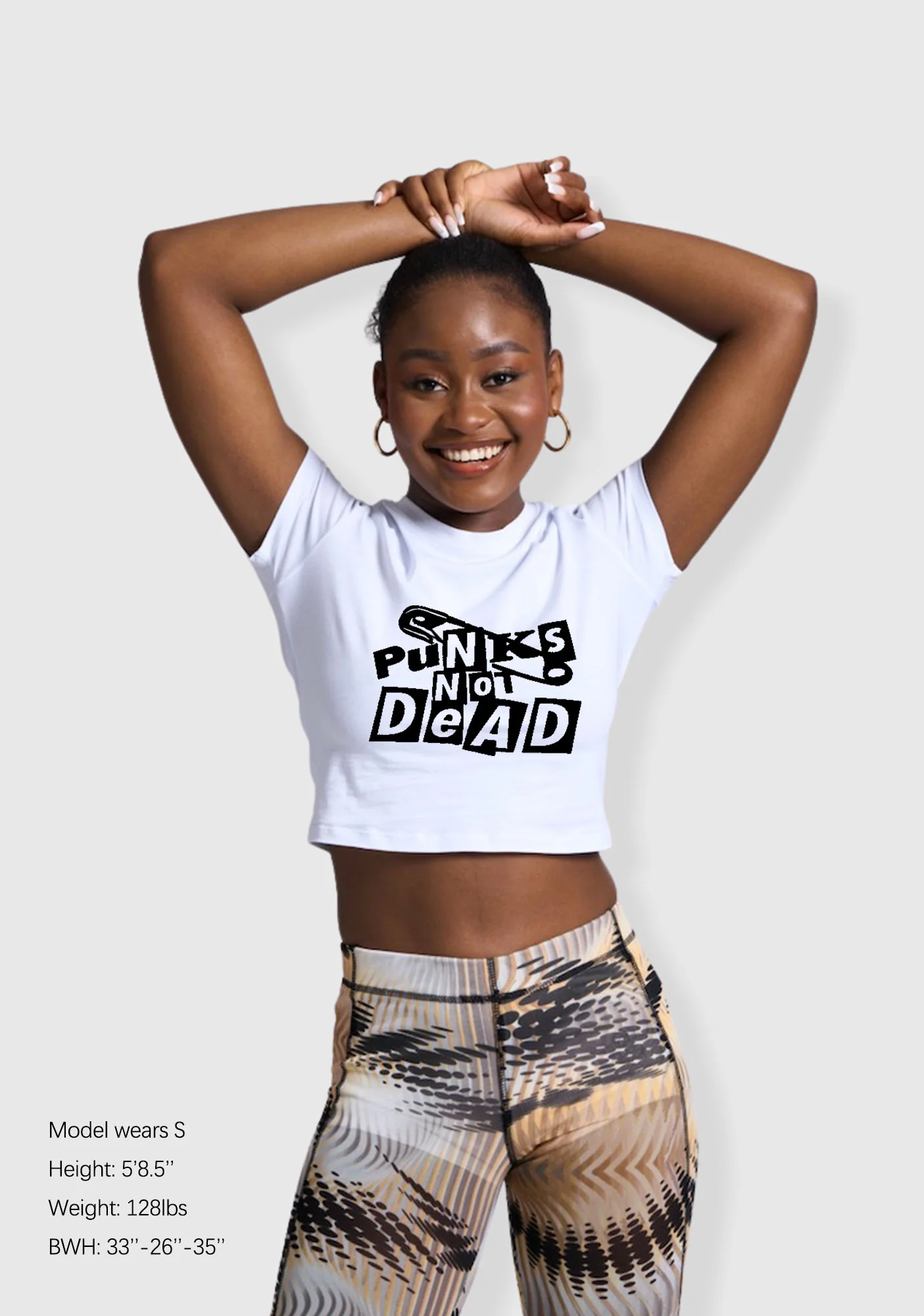 Punks Not Dead Y2K Baby Tee - Image 2