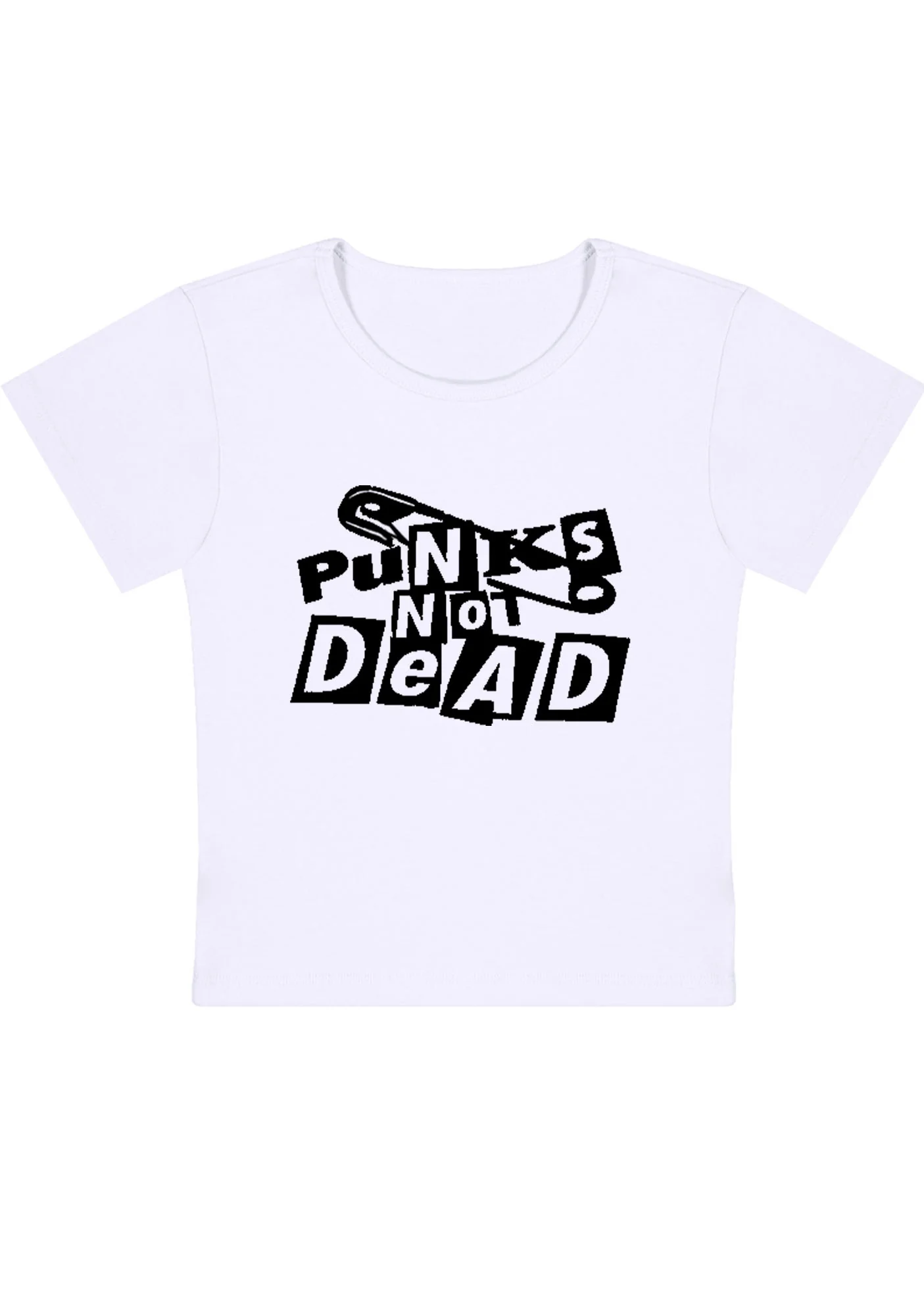Punks Not Dead Y2K Baby Tee - Image 3