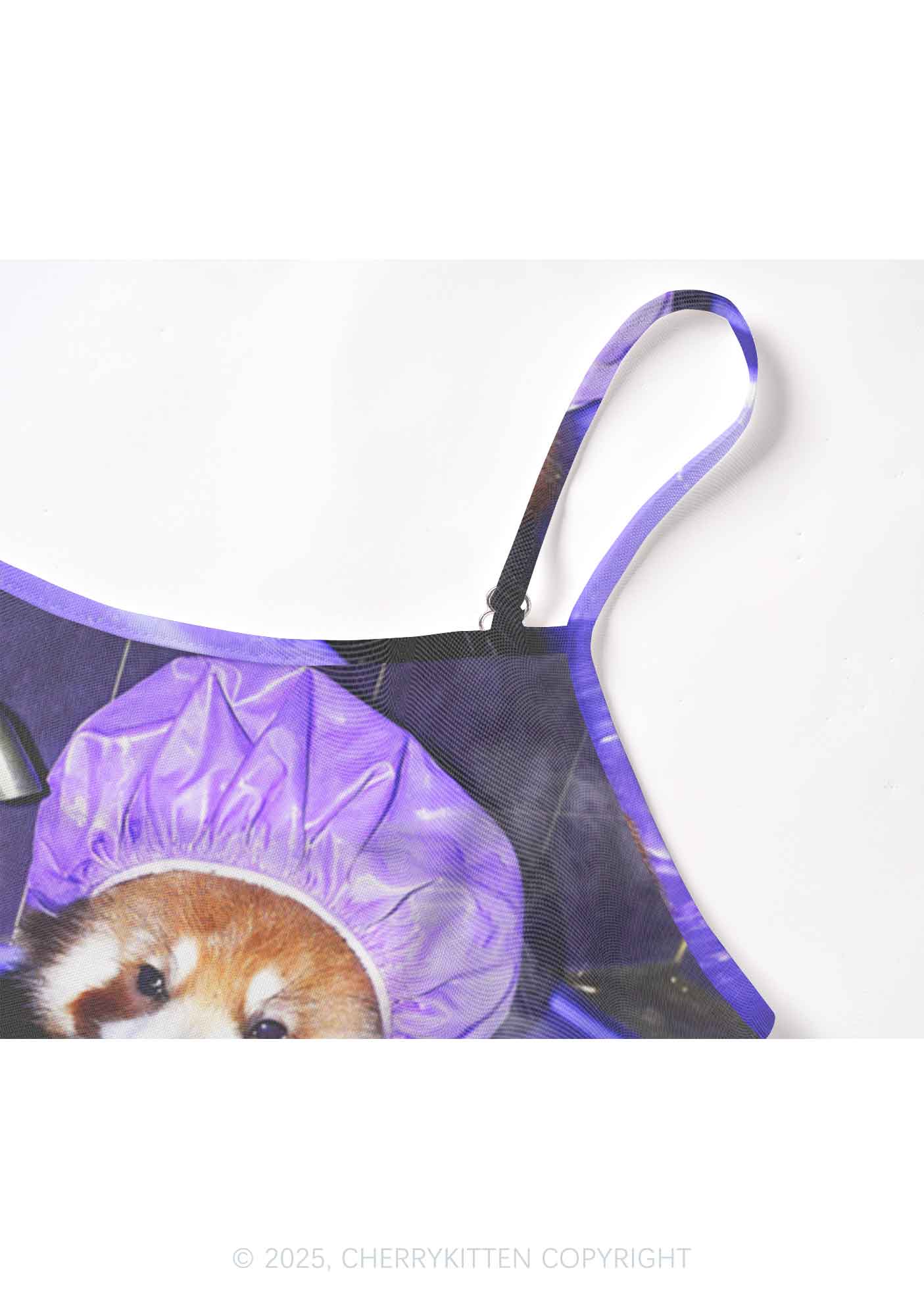 Purple Bath Smoking Raccoon Y2K Mesh Cami Tank Cherrykitten - Image 5