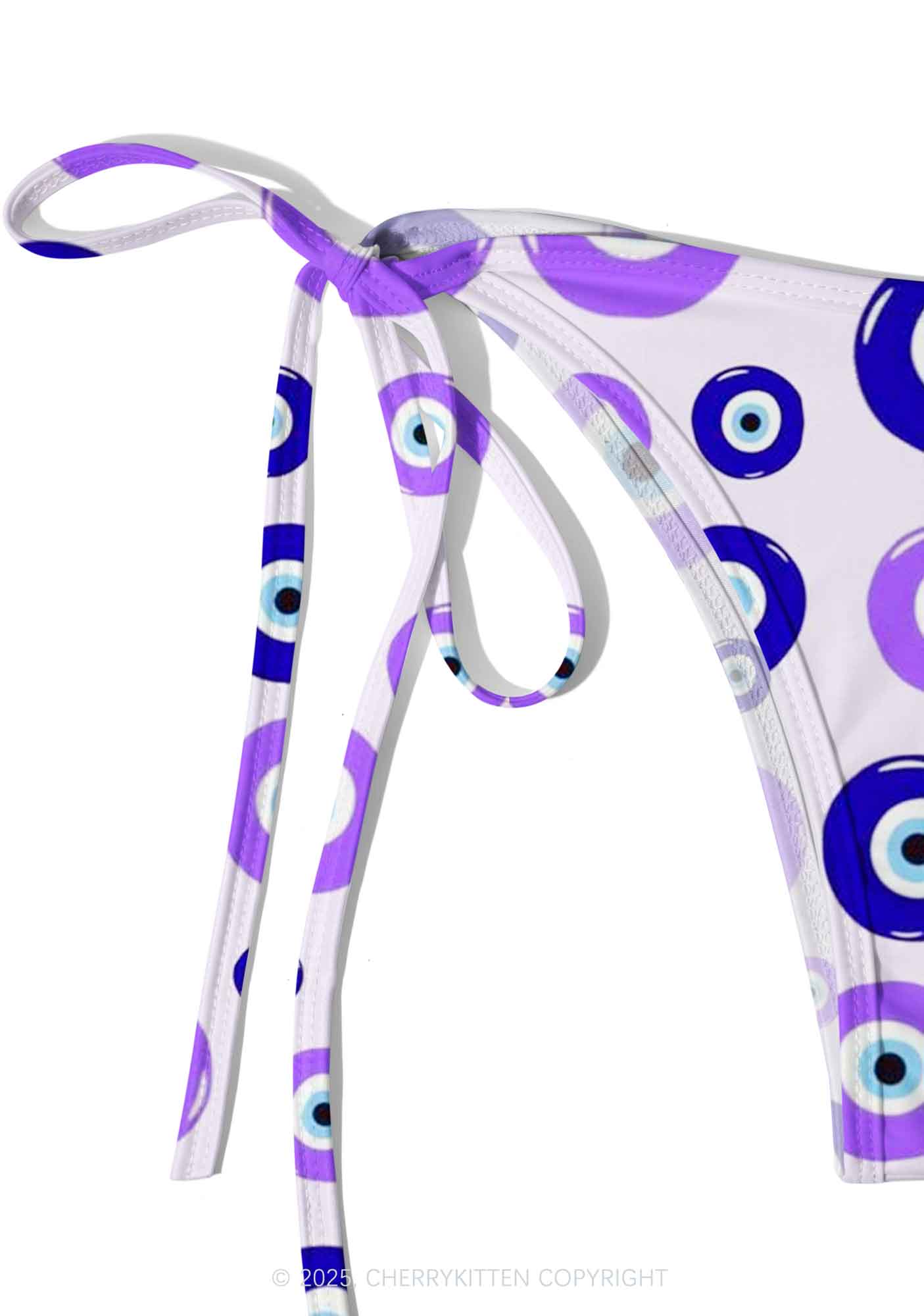 Purple Evil Eye Y2K Print Bikini Set Cherrykitten - Image 5