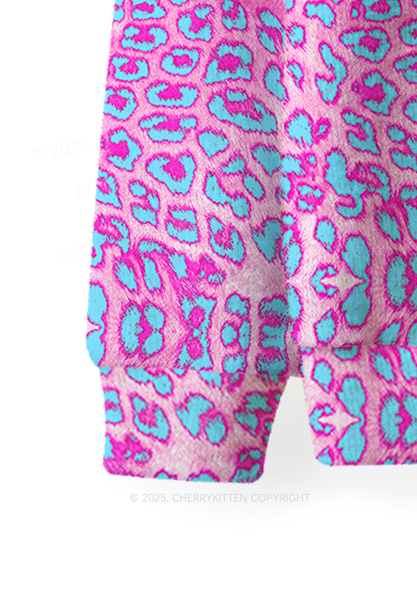 Purple Leopard Y2K Christmas Knit Sweatshirt Cherrykitten - Image 4