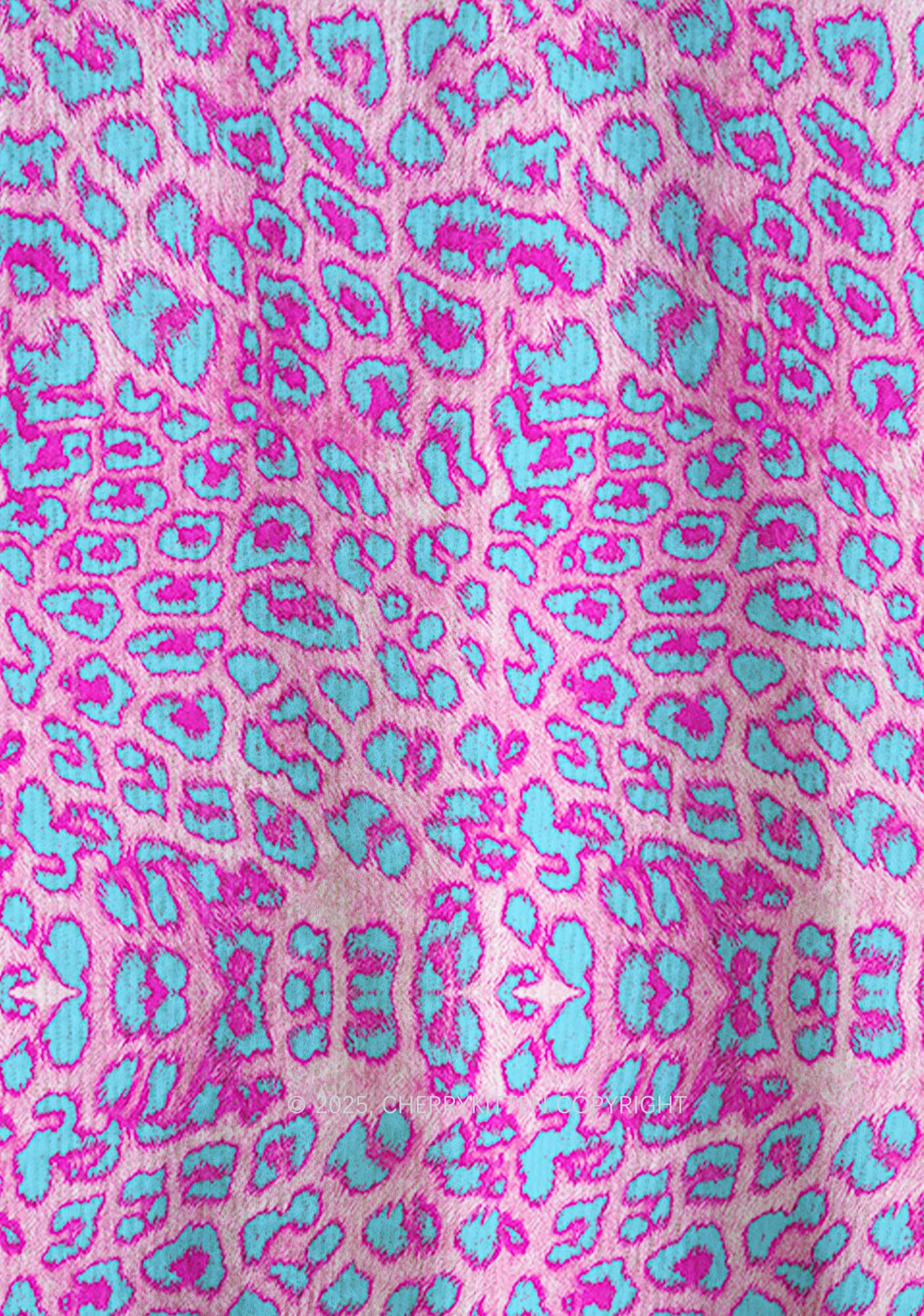 Purple Leopard Y2K Christmas Knit Sweatshirt Cherrykitten - Image 6