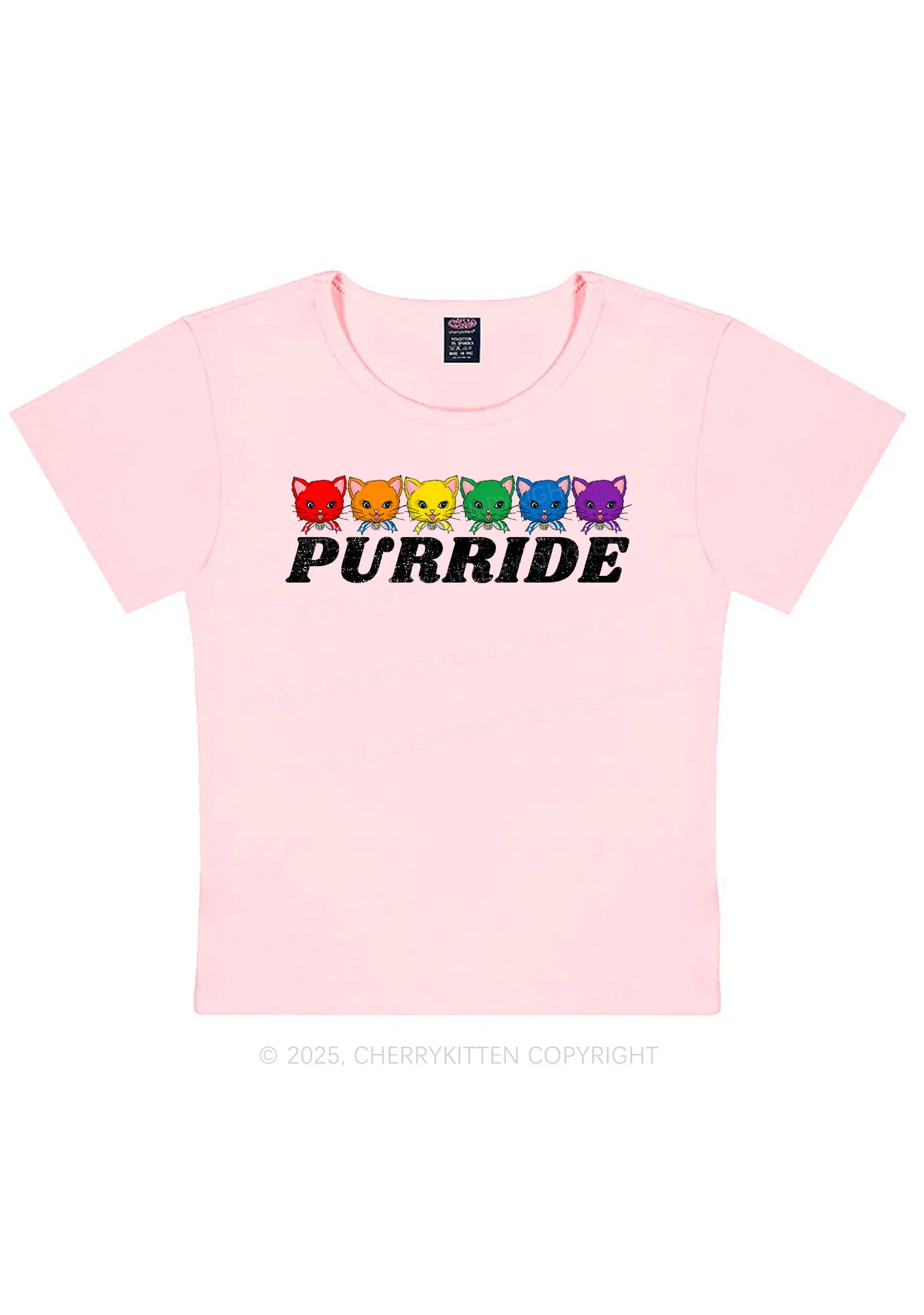 Purride Cat Pride Y2K Baby Tee Cherrykitten - Image 10