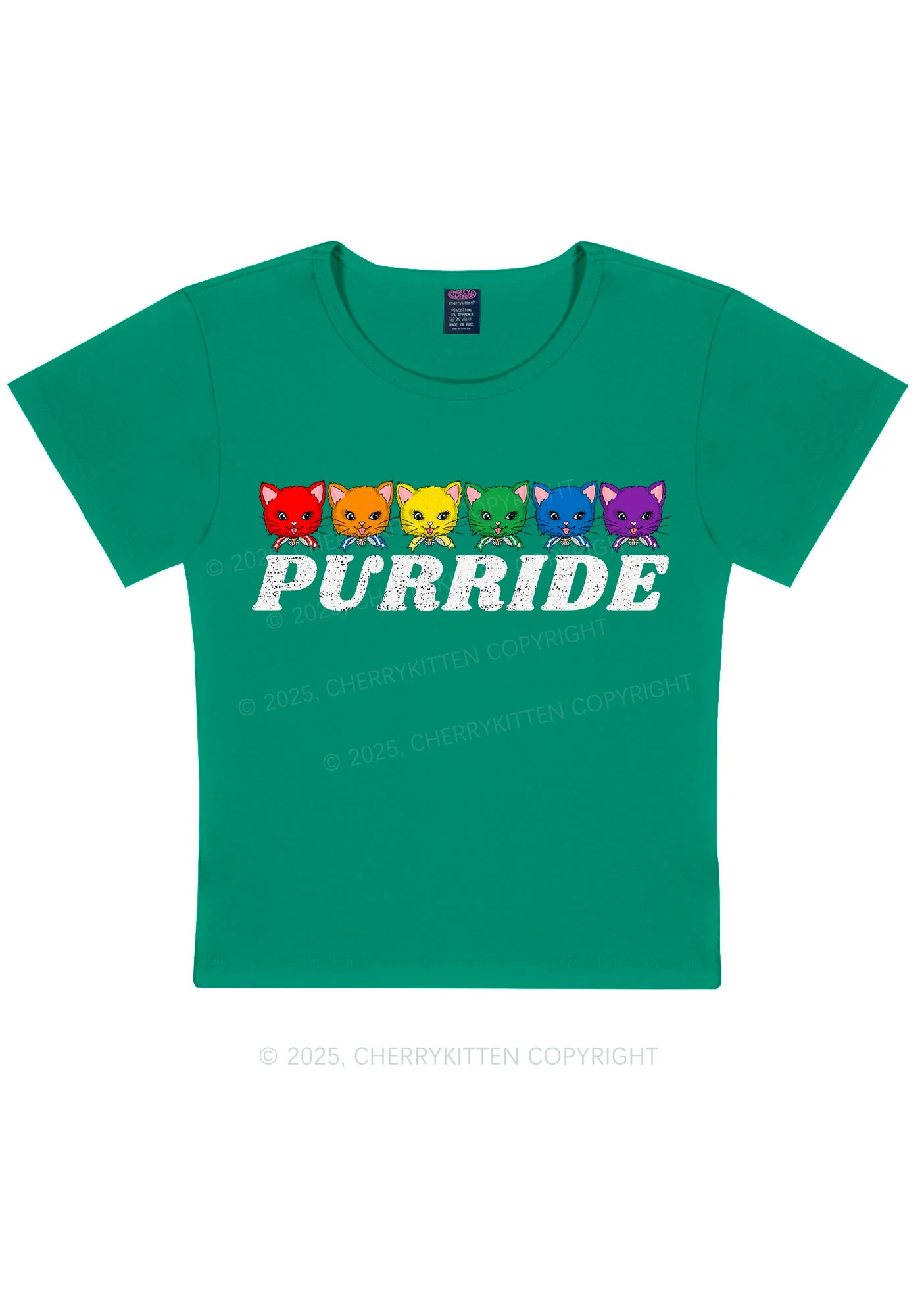 Purride Cat Pride Y2K Baby Tee Cherrykitten - Image 13