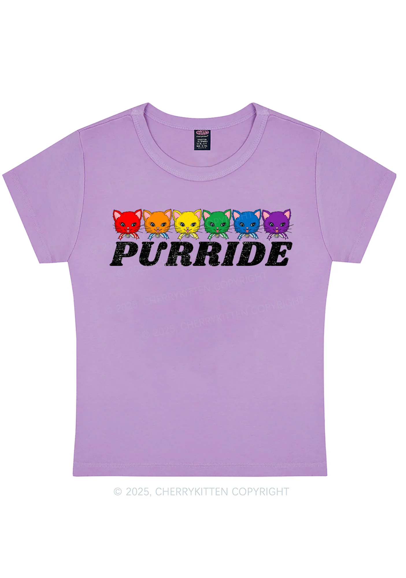 Purride Cat Pride Y2K Baby Tee Cherrykitten - Image 5