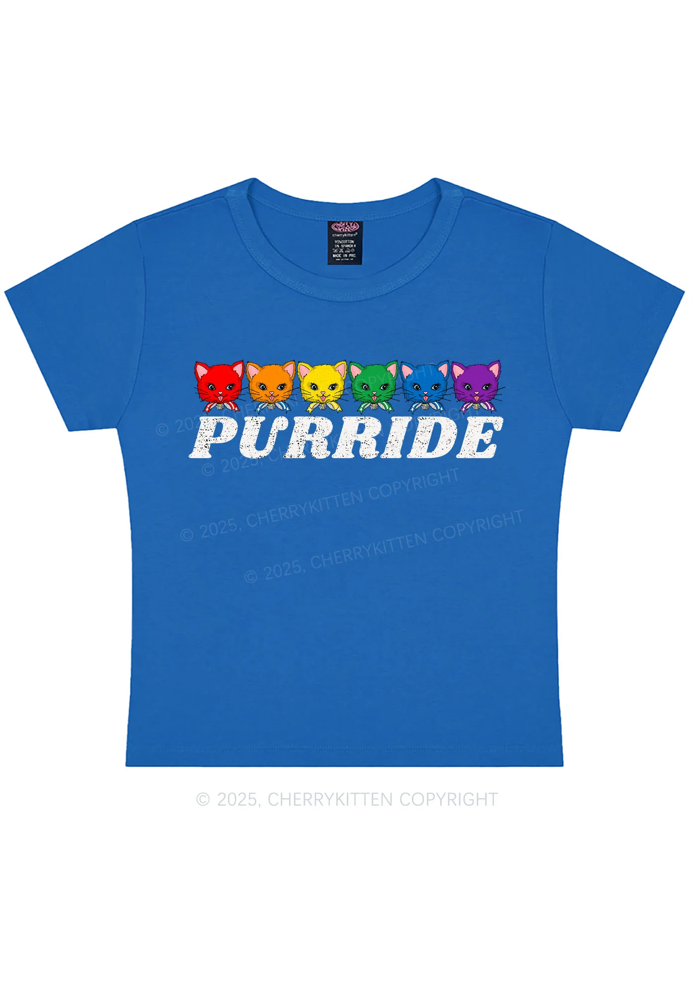 Purride Cat Pride Y2K Baby Tee Cherrykitten - Image 7
