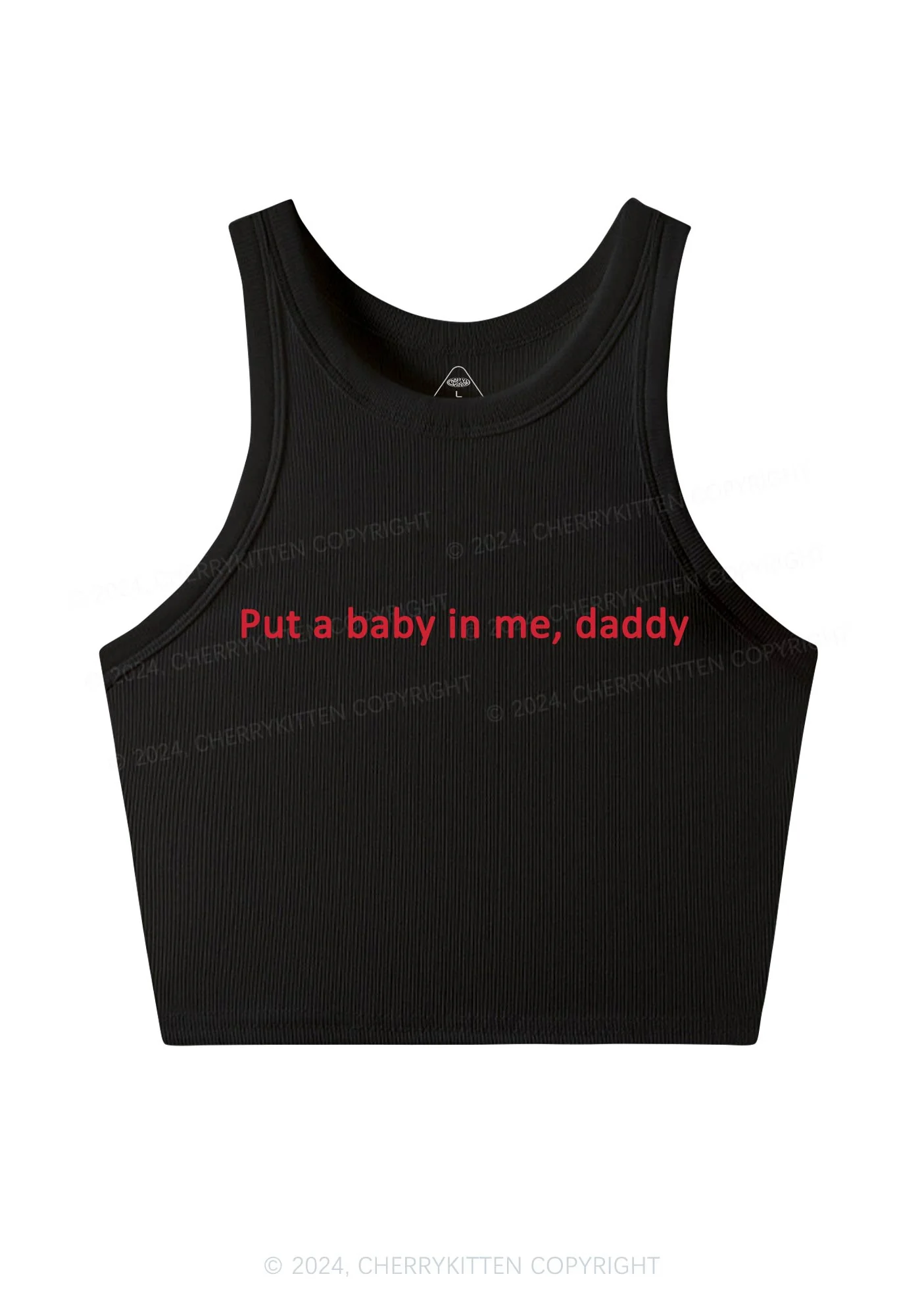 Put Baby In Me Y2K Crop Tank Top Cherrykitten - Image 3
