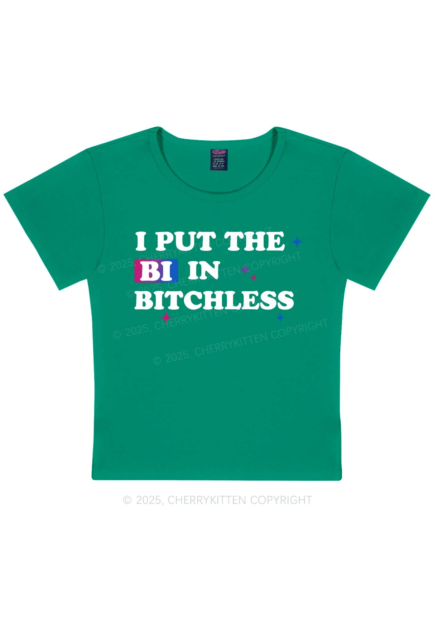 Put BI In Bxxchless Pride Y2K Baby Tee Cherrykitten - Image 11