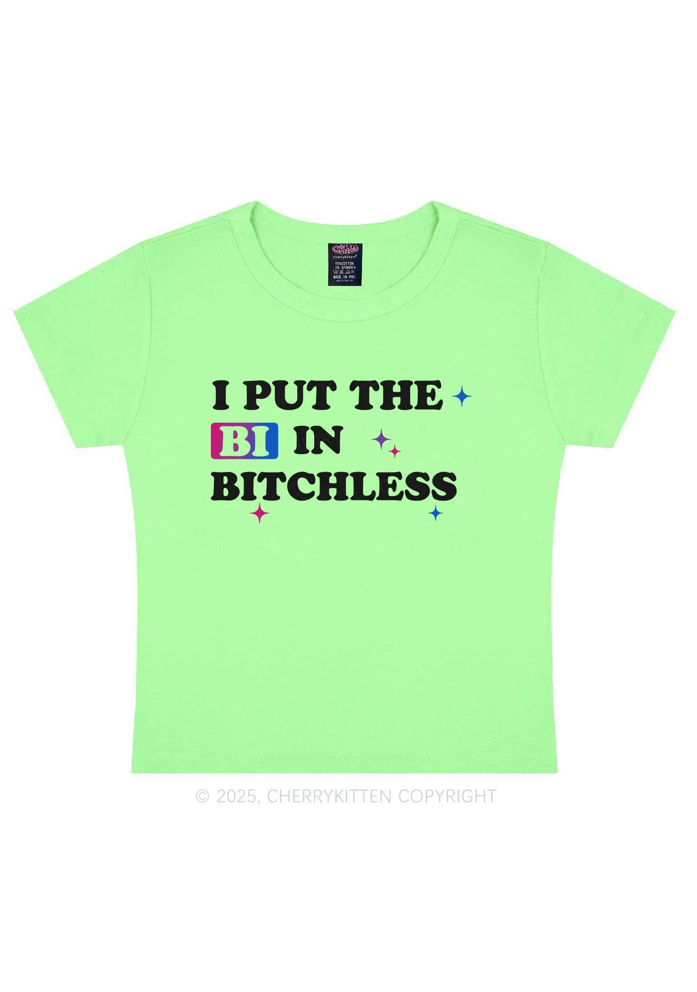 Put BI In Bxxchless Pride Y2K Baby Tee Cherrykitten - Image 12