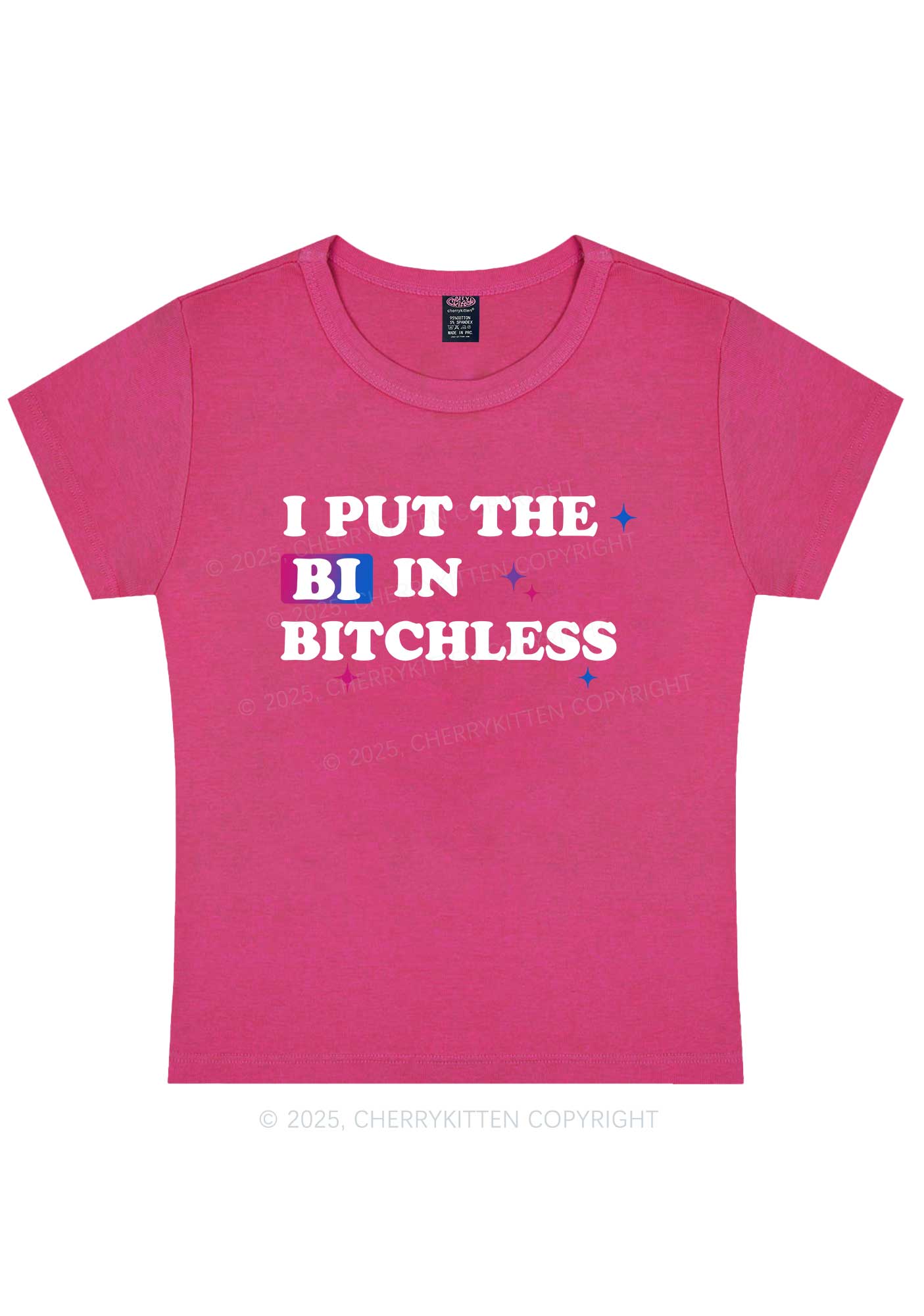 Put BI In Bxxchless Pride Y2K Baby Tee Cherrykitten - Image 6