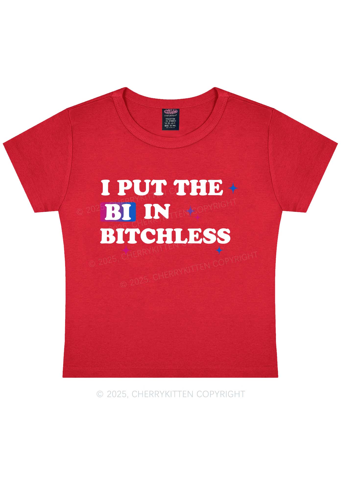 Put BI In Bxxchless Pride Y2K Baby Tee Cherrykitten - Image 7