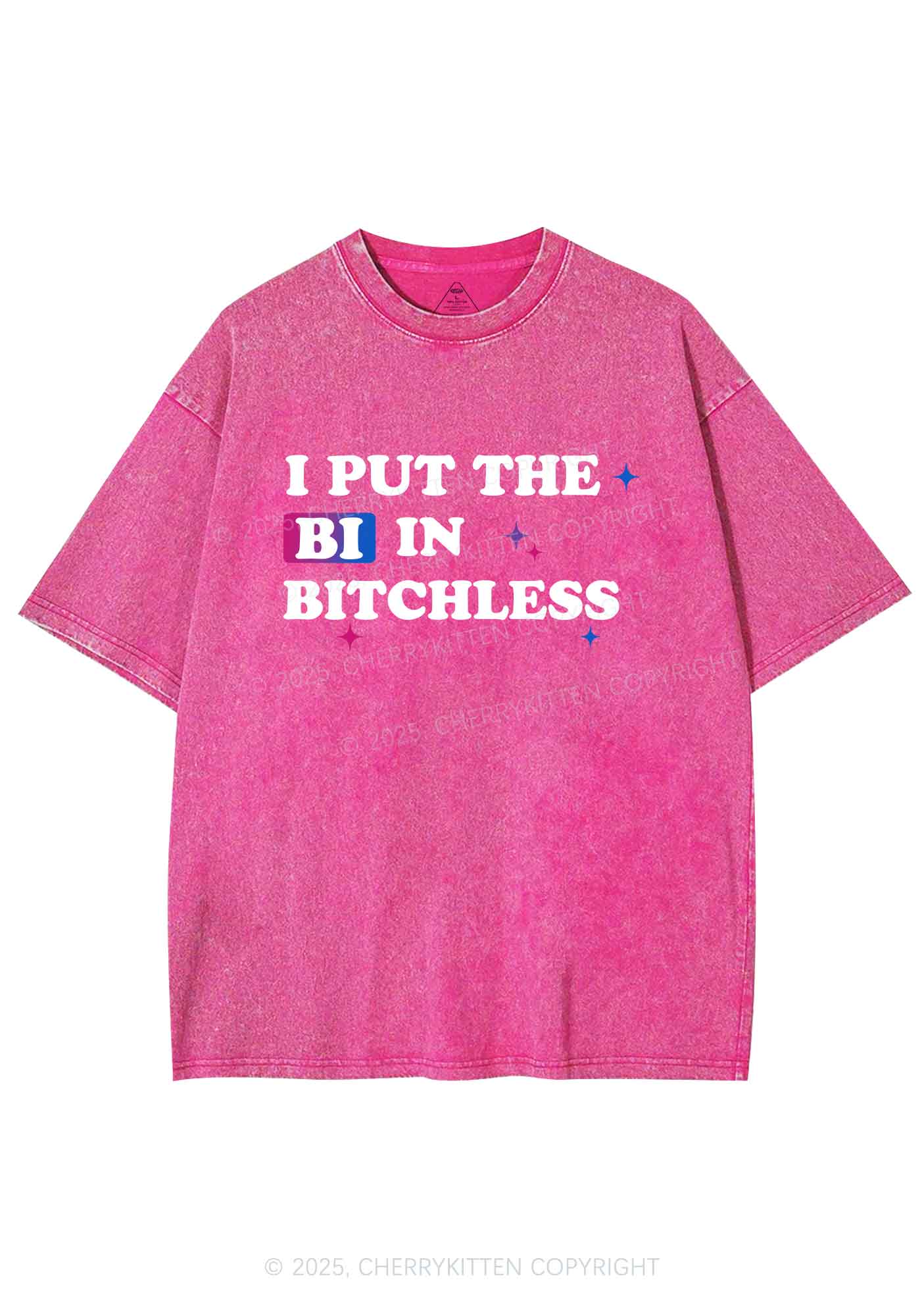 Put BI In Bxxchless Pride Y2K Shirts Washed Tee Cherrykitten - Image 4