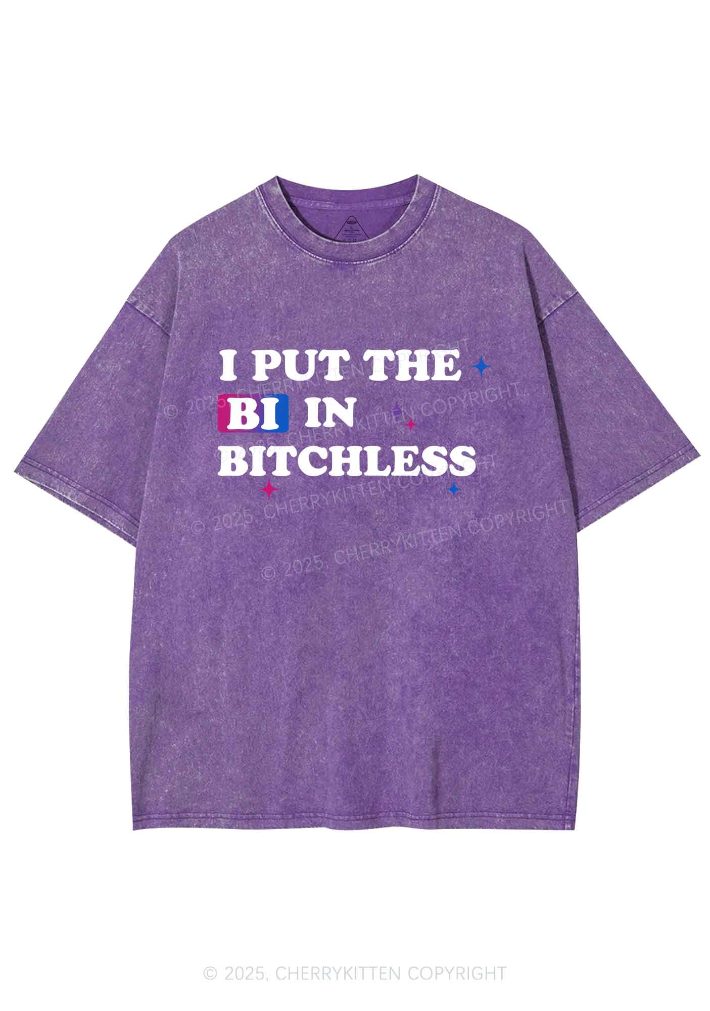 Put BI In Bxxchless Pride Y2K Shirts Washed Tee Cherrykitten - Image 5