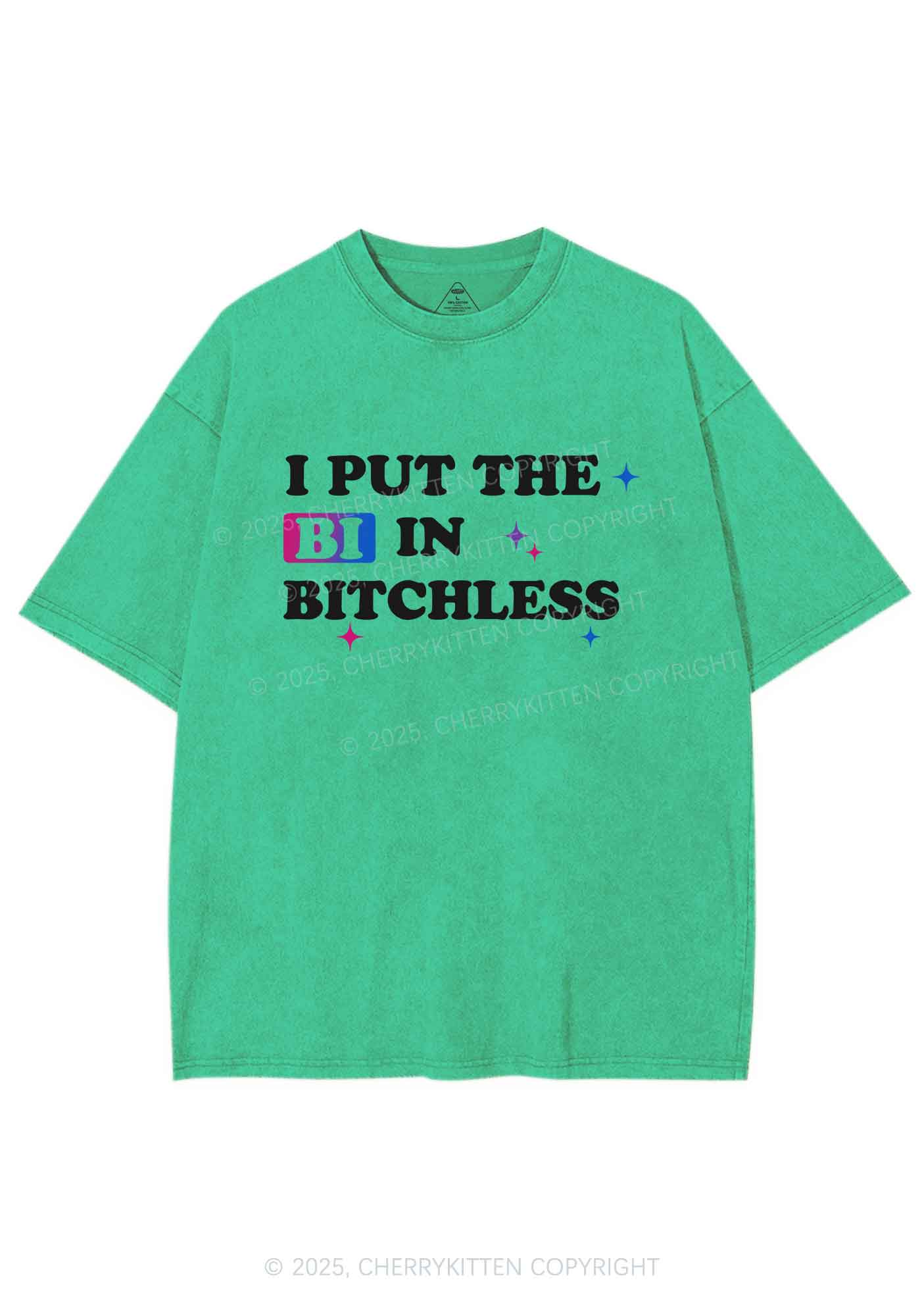 Put BI In Bxxchless Pride Y2K Shirts Washed Tee Cherrykitten - Image 6