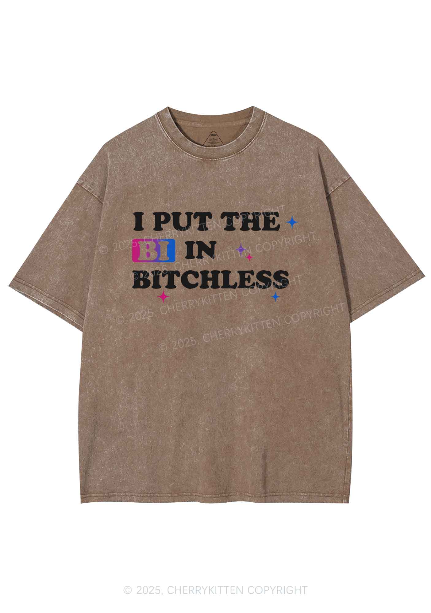 Put BI In Bxxchless Pride Y2K Shirts Washed Tee Cherrykitten - Image 7