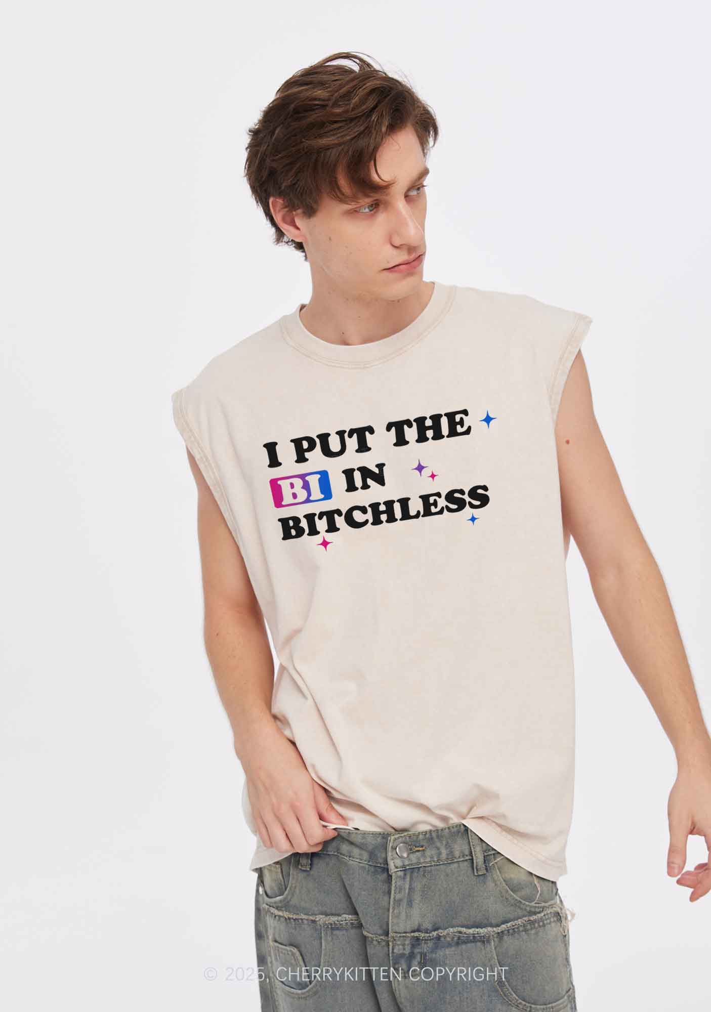 Put BI In Bxxchless Pride Y2K Washed Muscle Tank Cherrykitten - Image 2