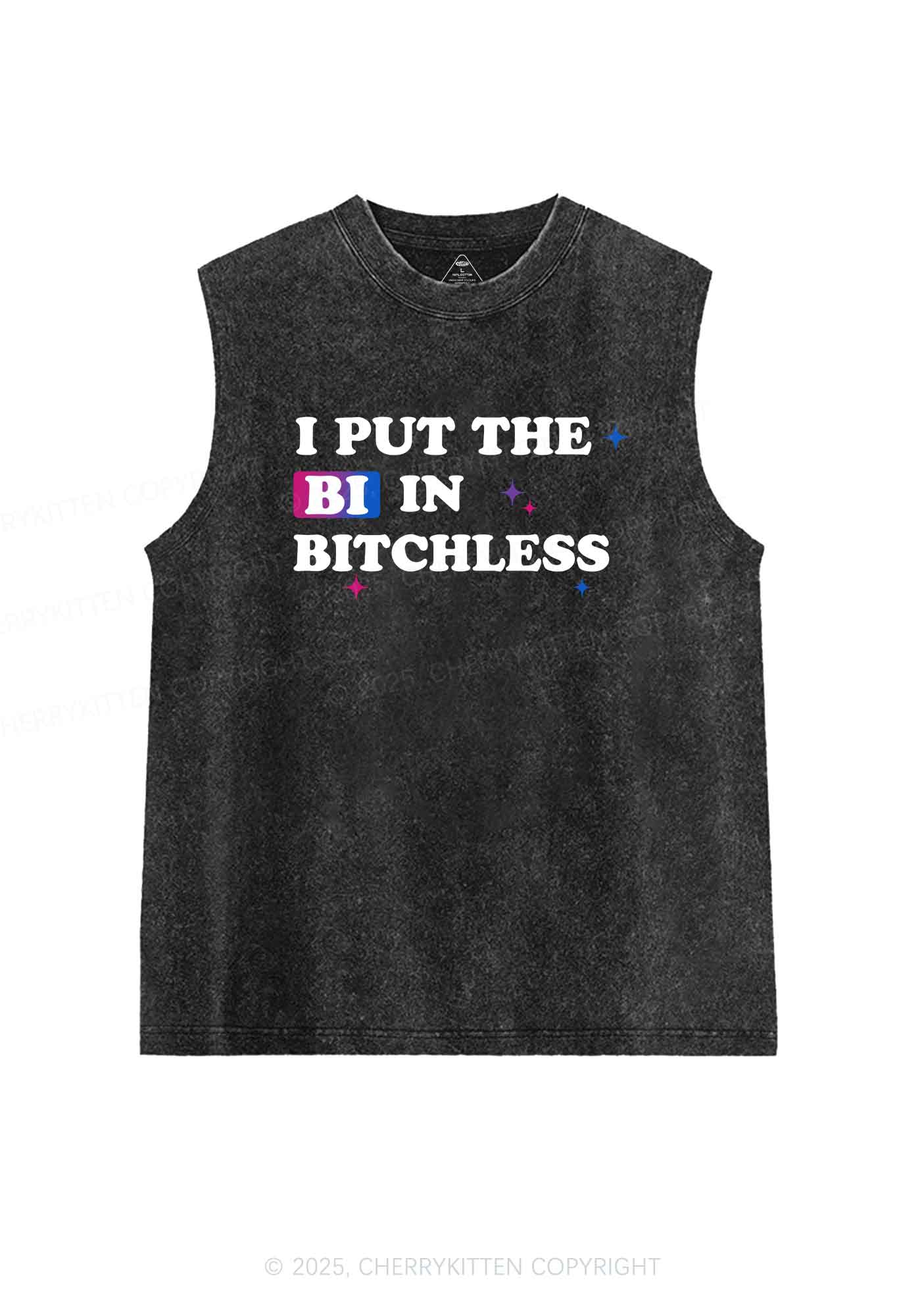 Put BI In Bxxchless Pride Y2K Washed Muscle Tank Cherrykitten - Image 3