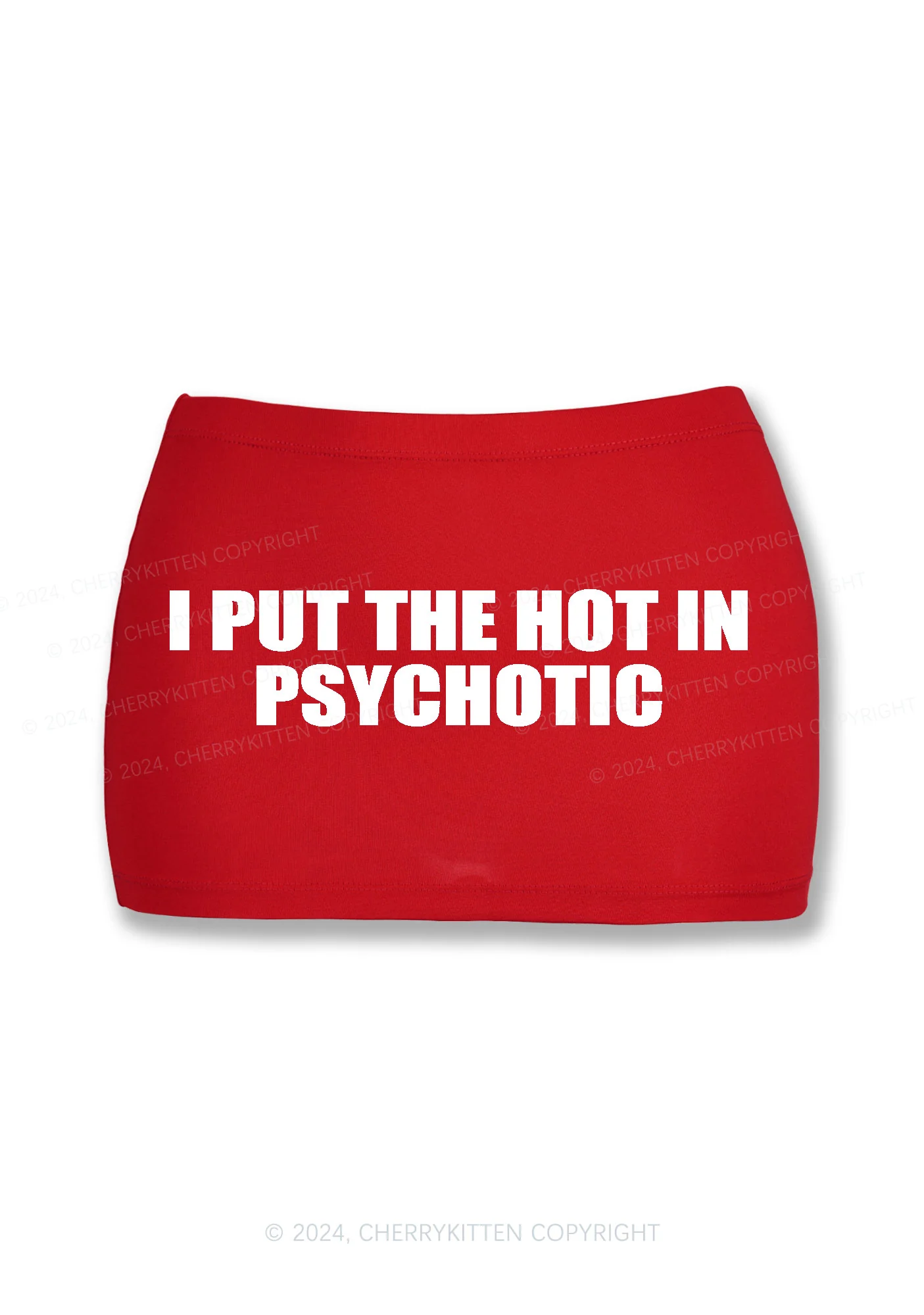 Put Hot In Psychotic Y2K Mini Hip Skirt Cherrykitten - Image 2