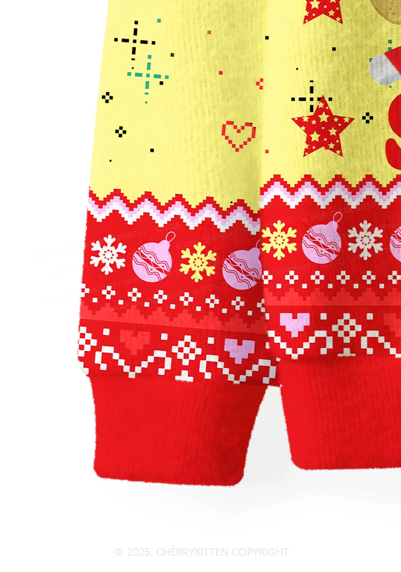 Put Out For Santa Y2K Christmas Cardigan Knit Sweatshirt Cherrykitten - Image 4