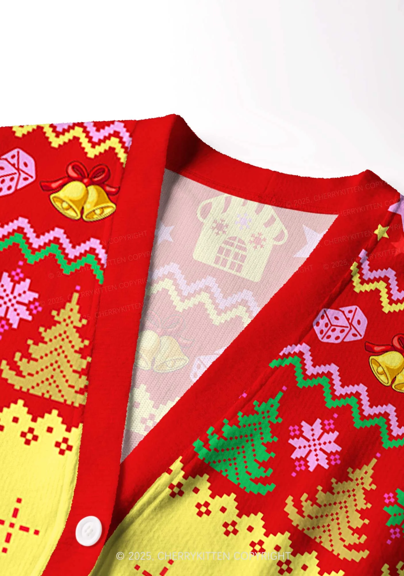 Put Out For Santa Y2K Christmas Cardigan Knit Sweatshirt Cherrykitten - Image 5