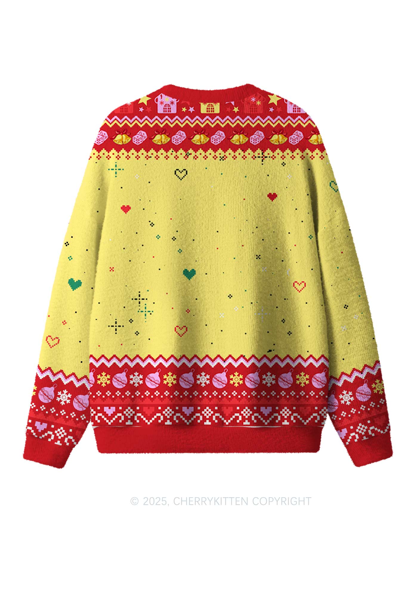 Put Out For Santa Y2K Christmas Knit Sweatshirt Cherrykitten - Image 2