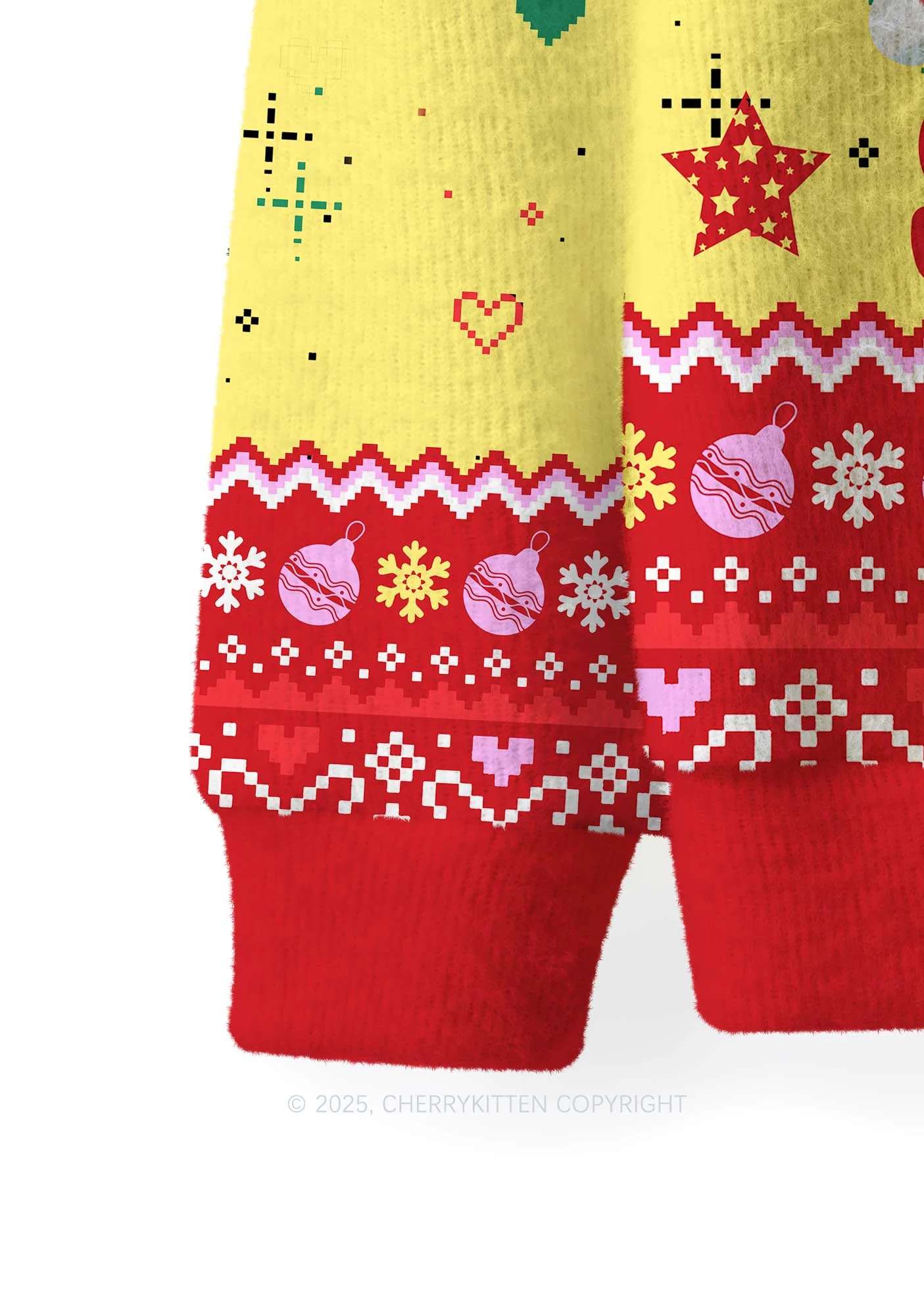 Put Out For Santa Y2K Christmas Knit Sweatshirt Cherrykitten - Image 4